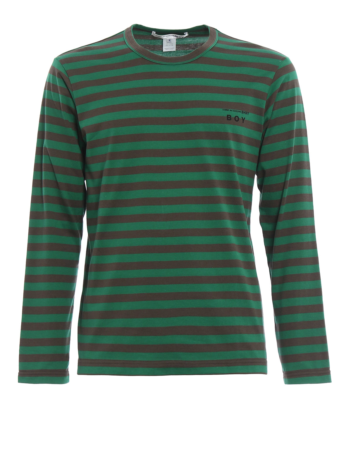 comme des garcons green stripe