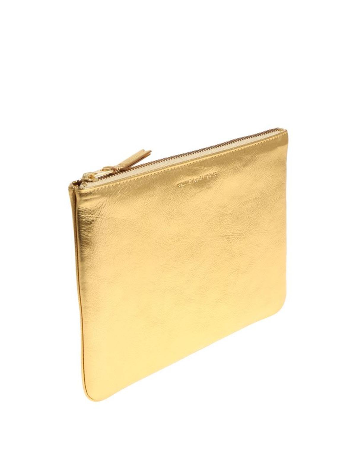 pijn Paradox Portiek Clutches Comme Des Garçons Wallet - Golden leather purse - SA5100GGOLD