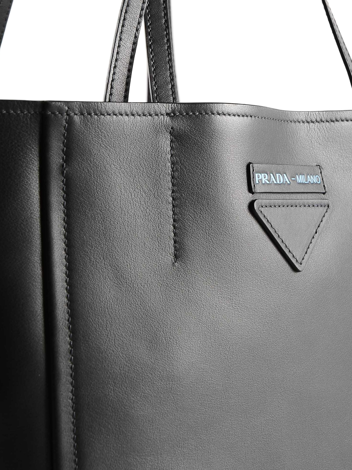 Concept small black leather tote bag 