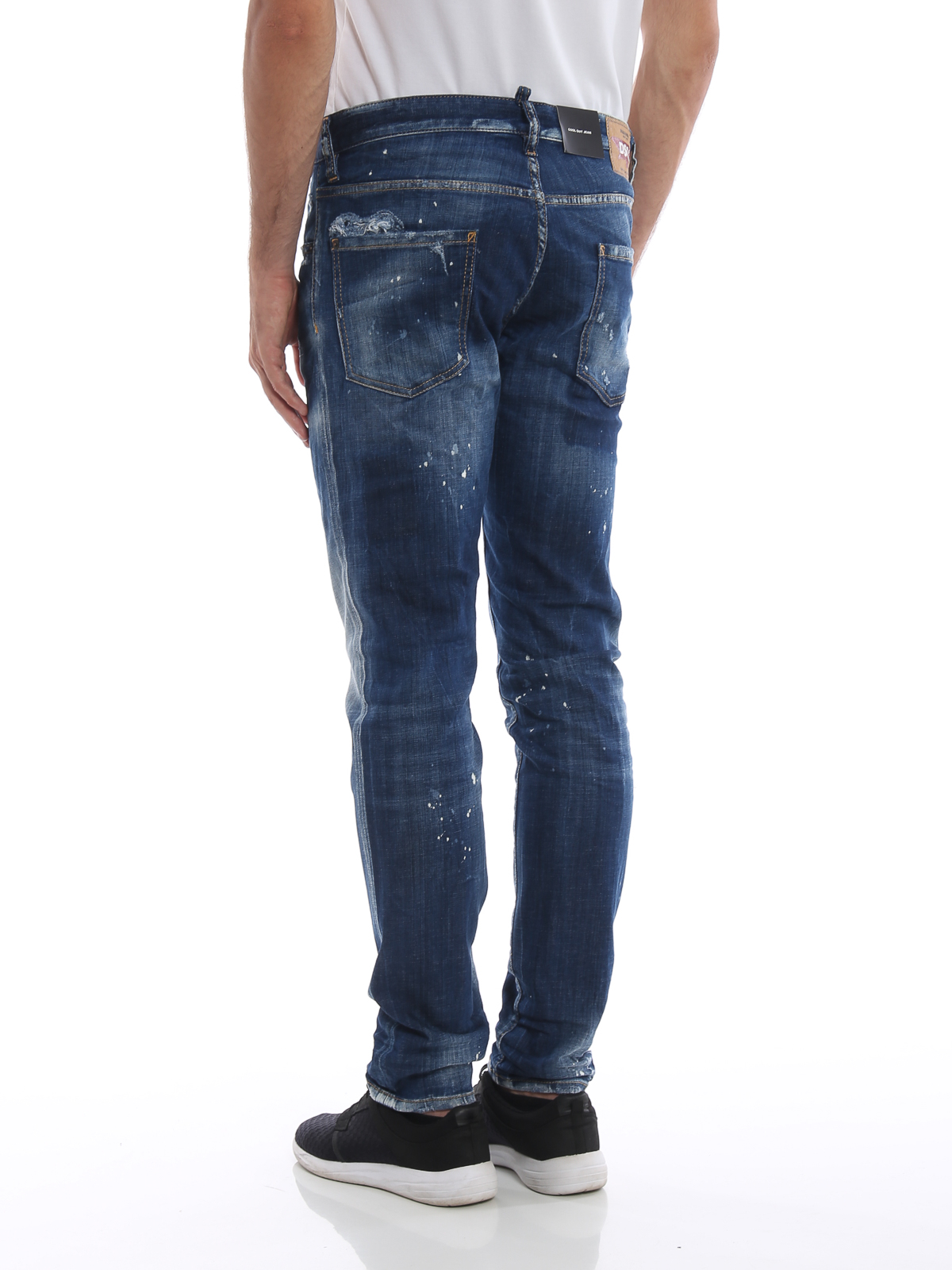 Impressionisme telefoon of Straight leg jeans Dsquared2 - Cool Guy jeans detailed with stains and rips  - S71LB0487S30342470