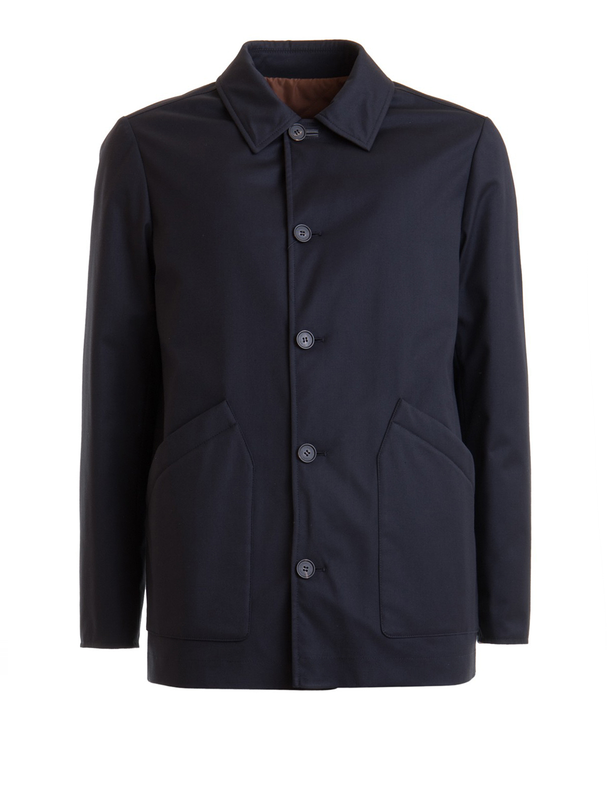 Corneliani Reversible Waterproof Jacket In Blue | ModeSens