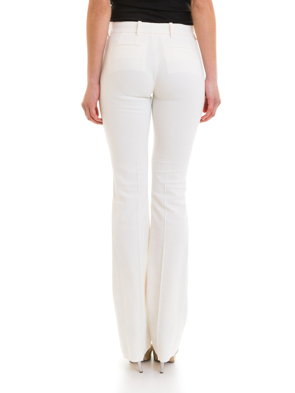 cotton bootcut trousers