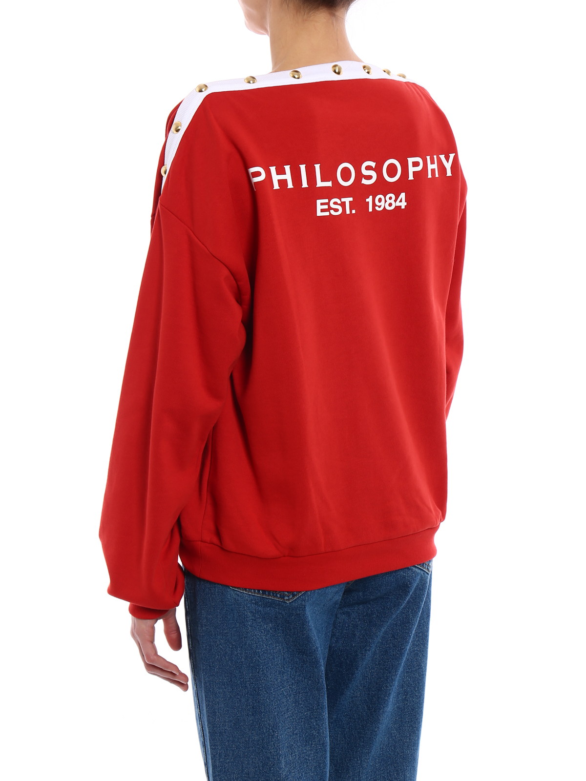 cotton buttoned sweatshirt by philosophy di lorenzo cotton buttoned sweatshirt by philosophy di lorenzo