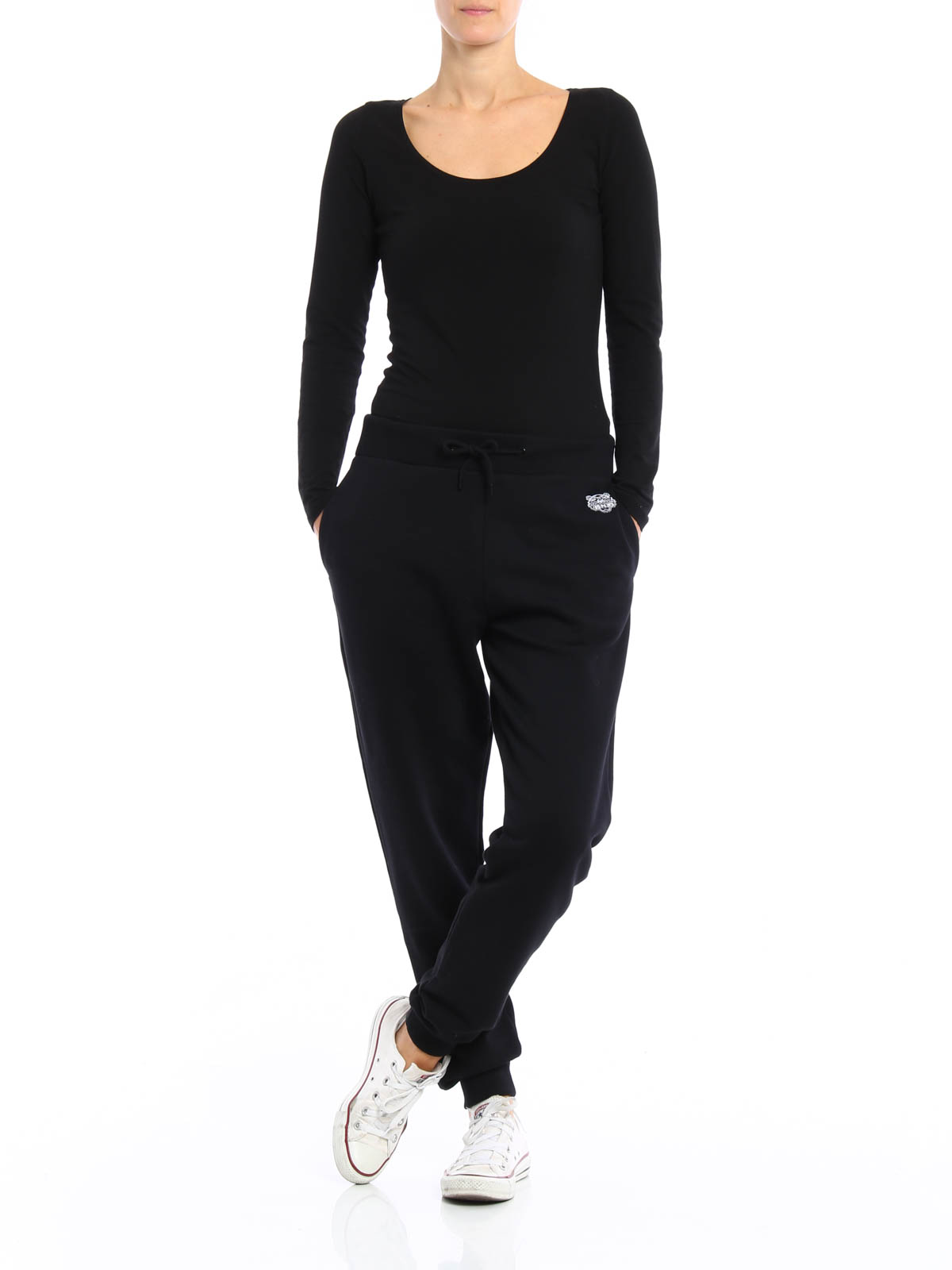Pantalones deportivos Kenzo Pantalón Chándal Negro Para Mujer - F662PA72195299