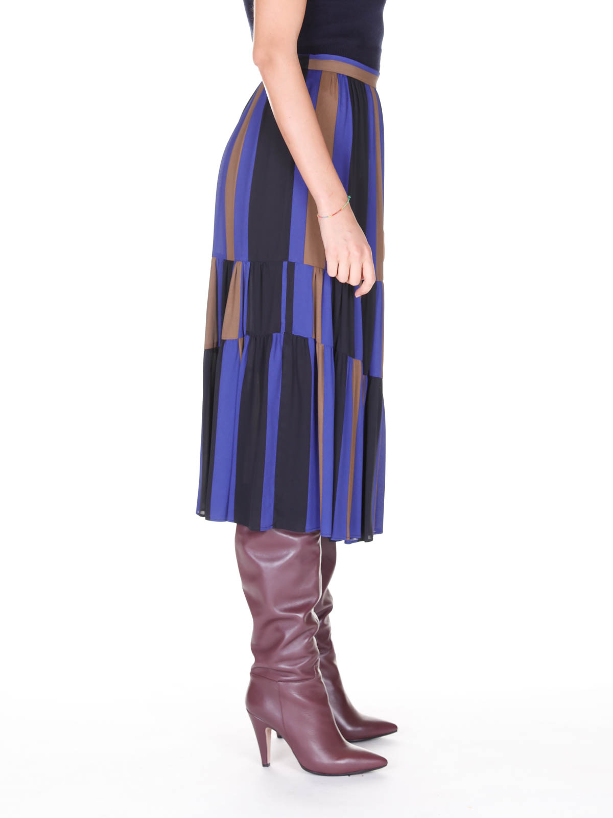 sfærisk bomuld tynd Long skirts Jucca - Crêpe-like skirt - GW087 | Shop online at iKRIX
