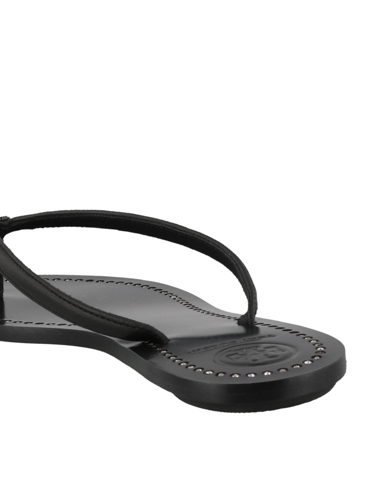 Sandals Tory Burch - Crystal embellished black thong sandals - 53036006