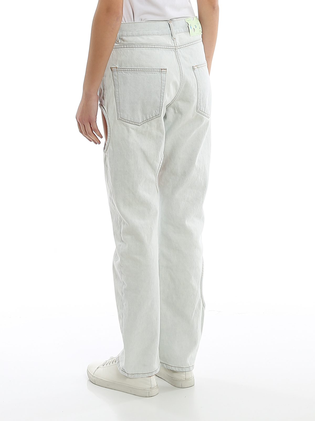 cut out denim jeans