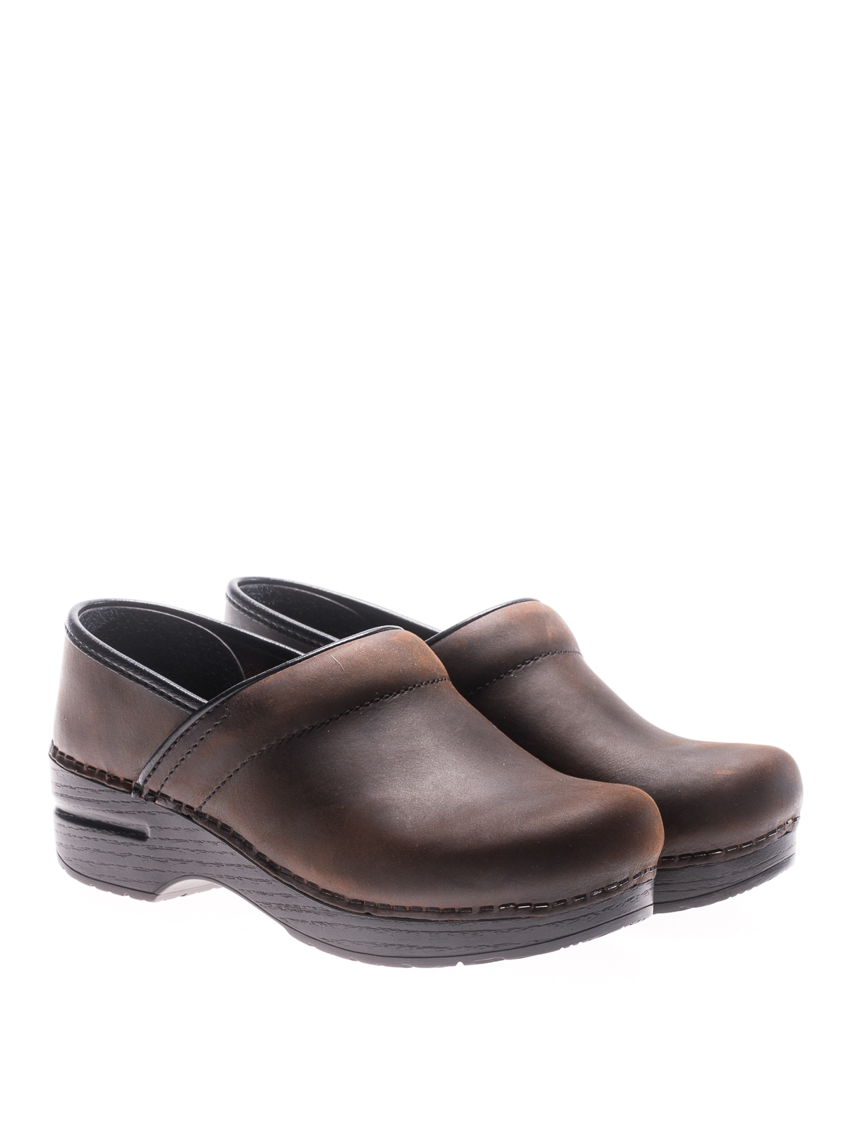 brown leather clogs - mules shoes 