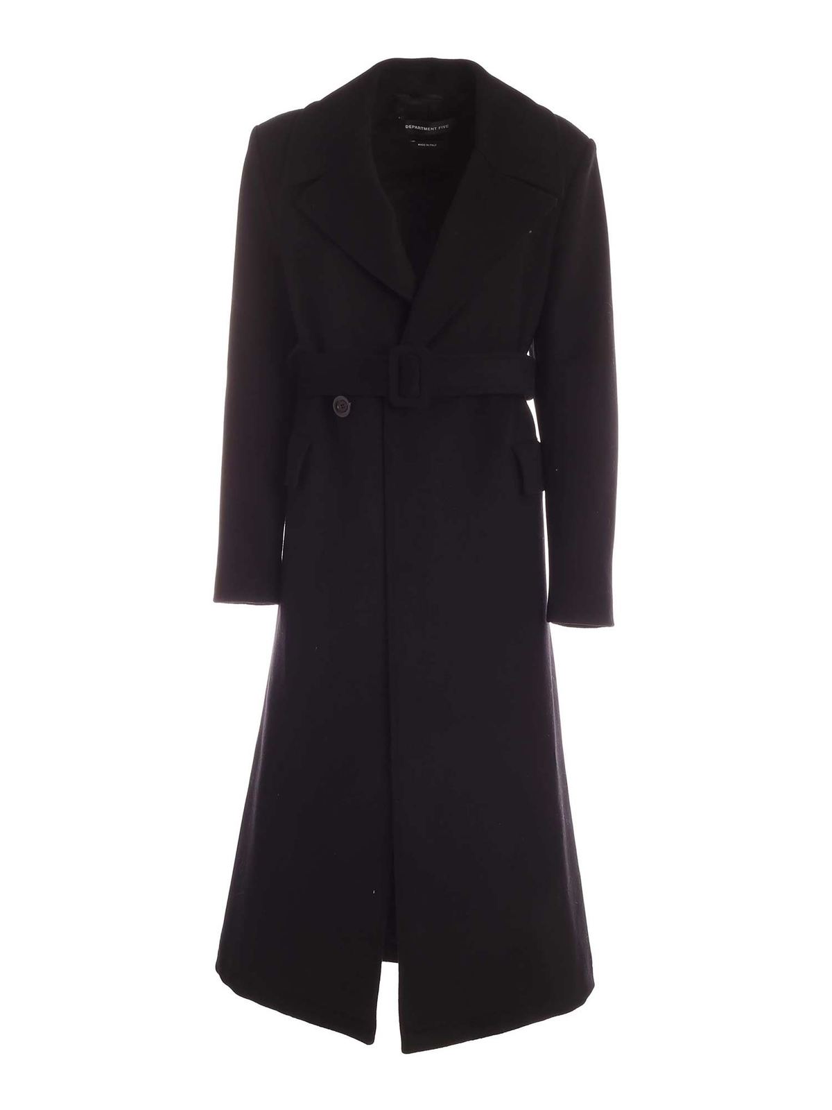 Trench coats Department 5 - Decorative buttons trench coat in black ...