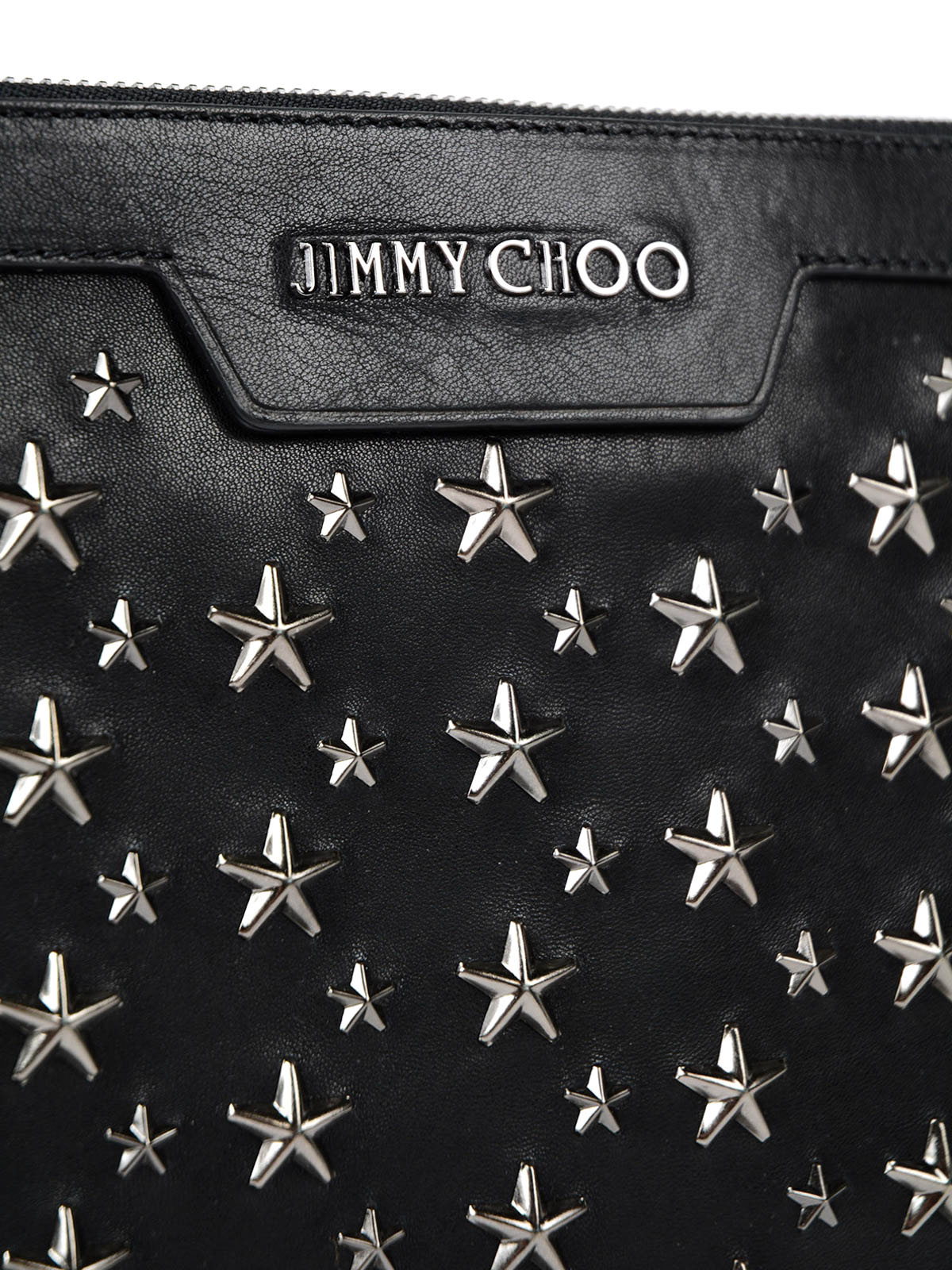 Jimmy Choo - Derek silver metal stars clutch - clutches - DEREKBLS