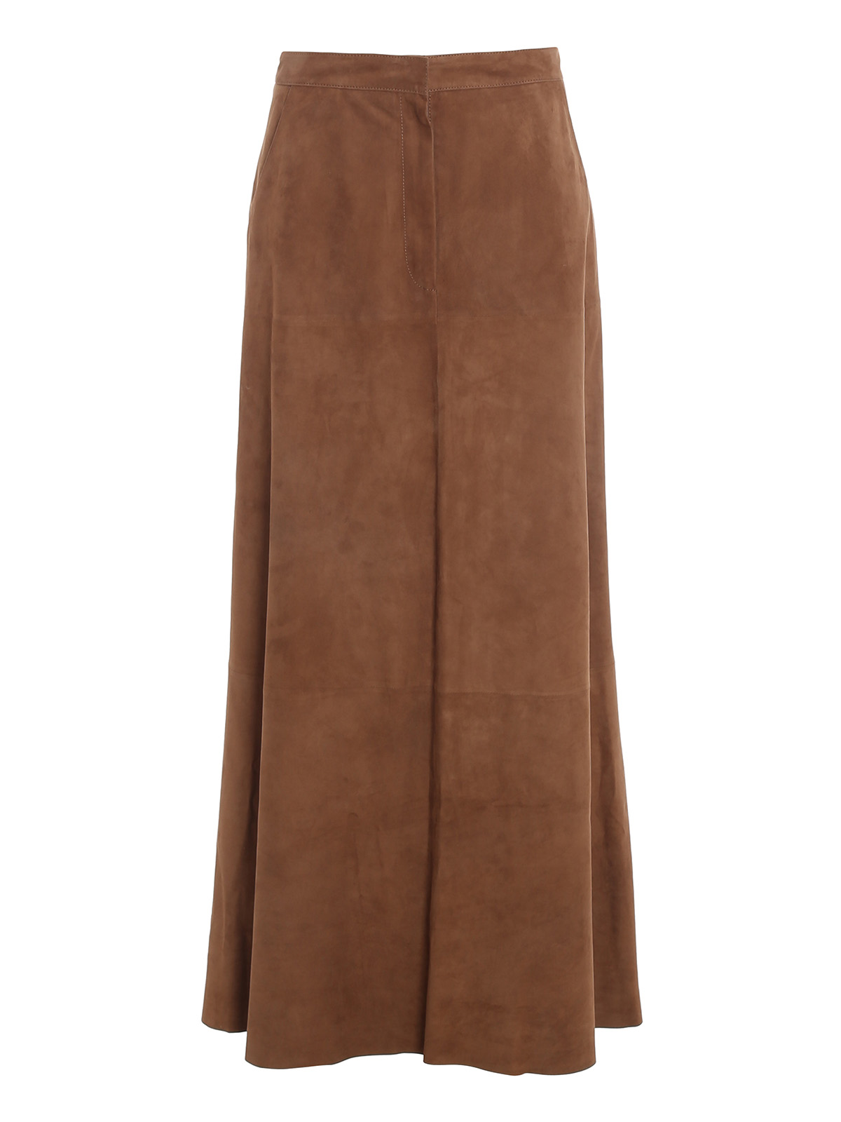 Leather skirts Desa 1972 - Suede maxi skirt - K12687CARAMEL | iKRIX.com