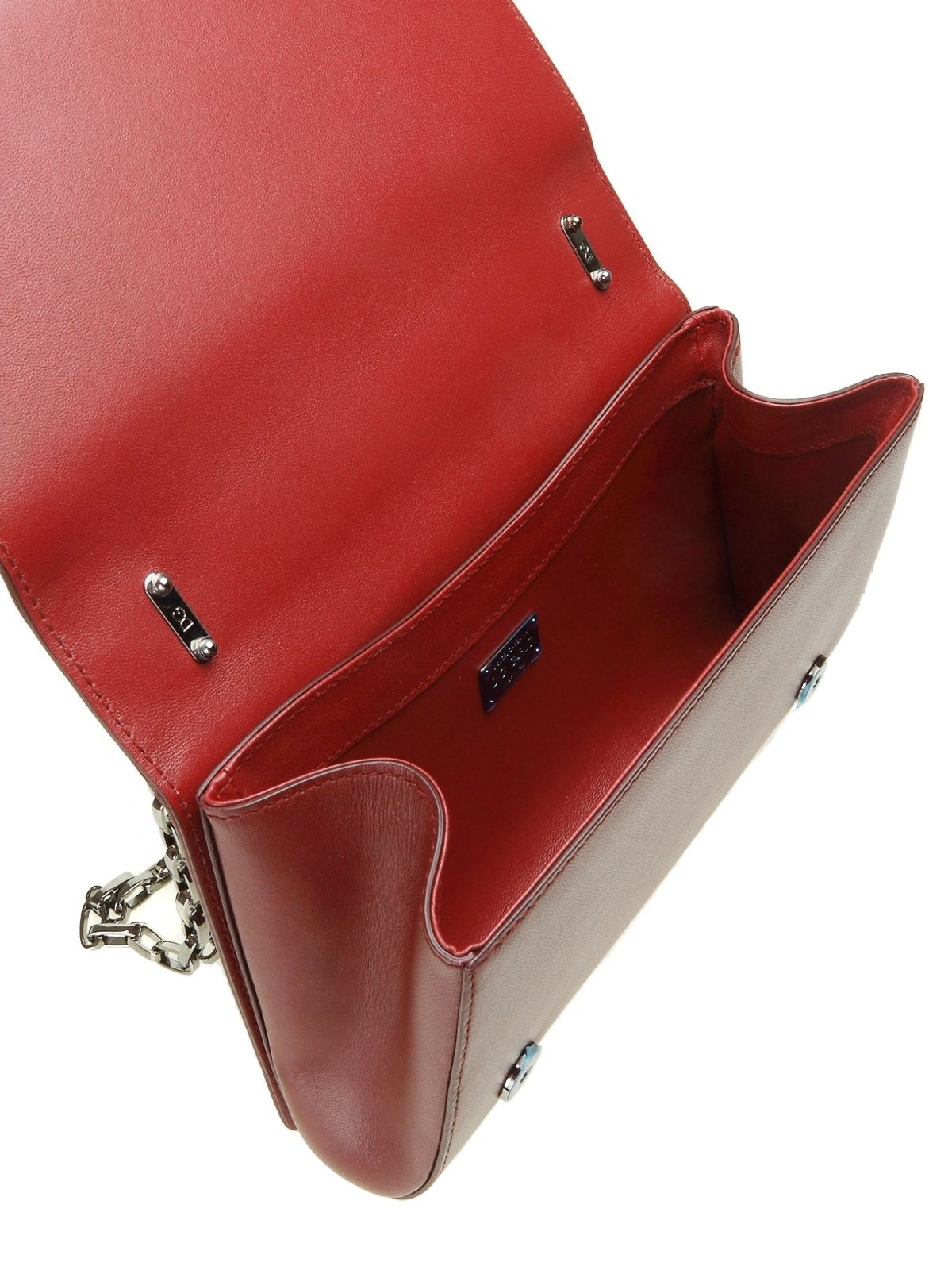 dark red leather bag