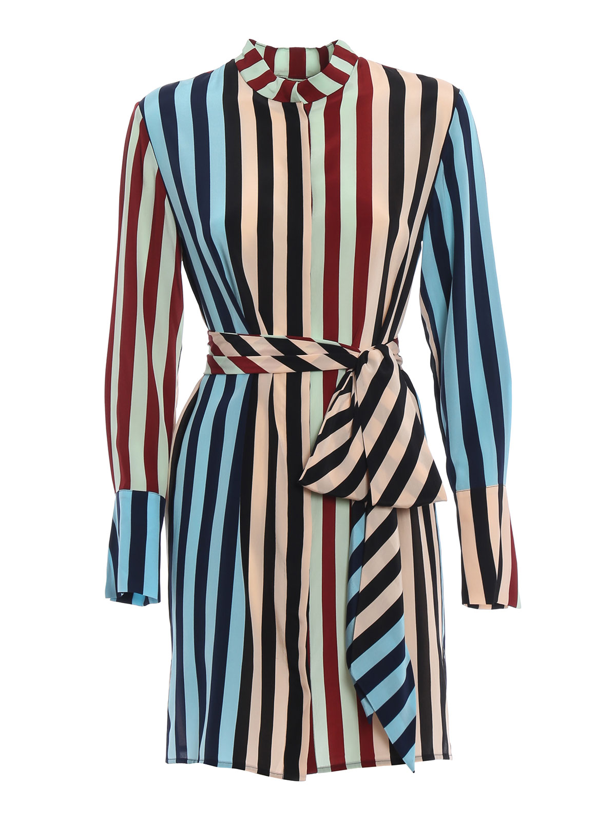 dvf silk shirt dress