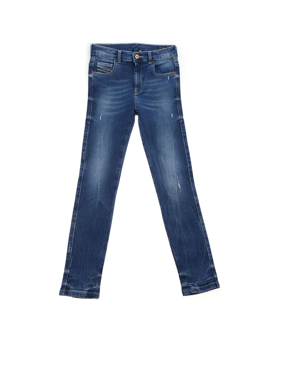 Jeans Diesel - Destroyed effect jeans in blue - 00J4ZXKXB78K01 | iKRIX.com