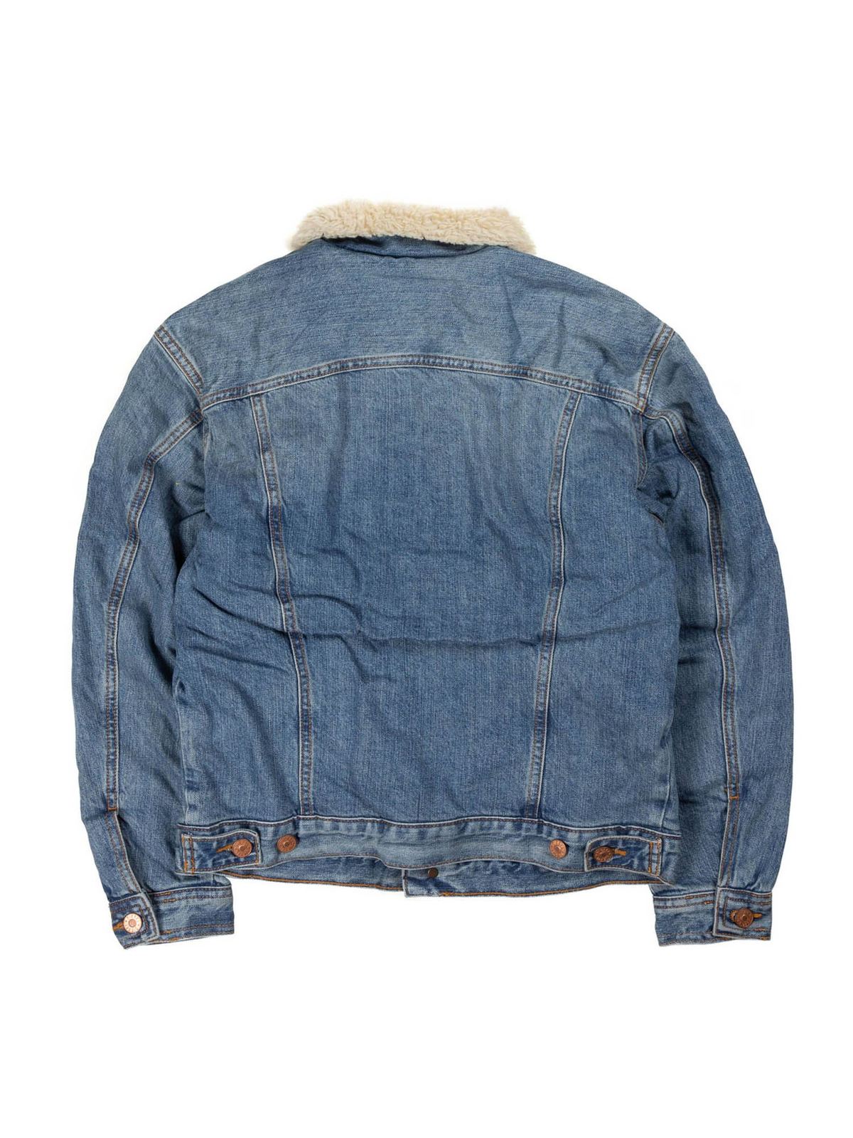 Contrasting collar denim jacket 