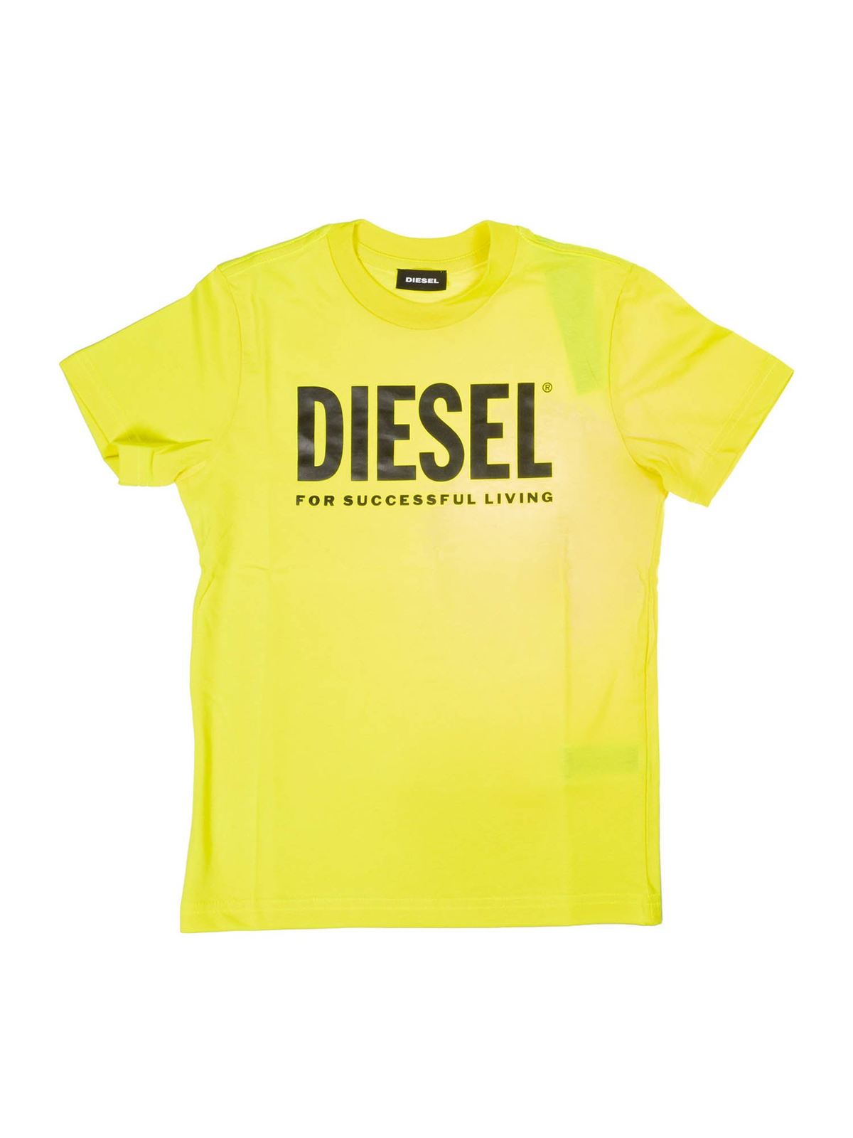 Diesel - T-shirt logata gialla - t-shirt - 00J4P600YI9K218 | iKRIX.com