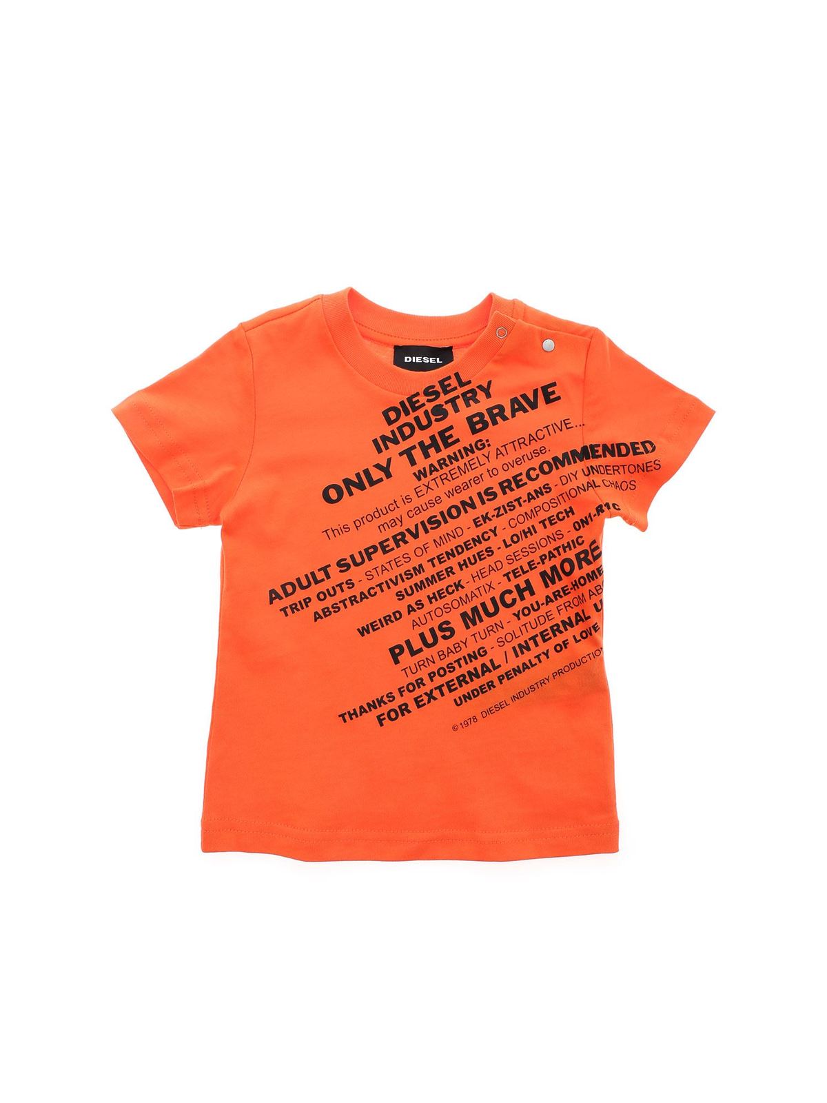 diesel t shirt orange