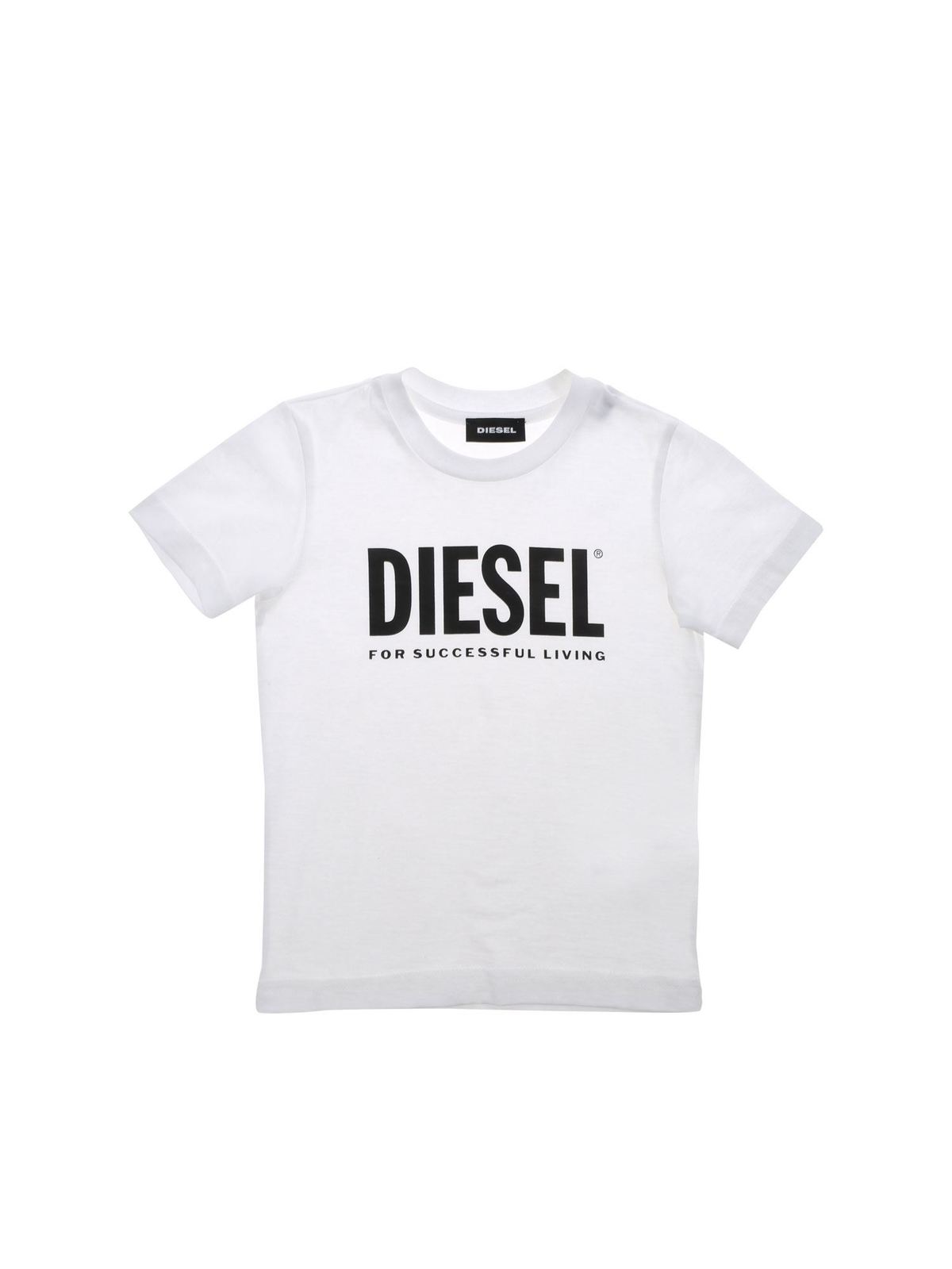 DIESEL JUSTLOGO T-SHIRT IN WHITE