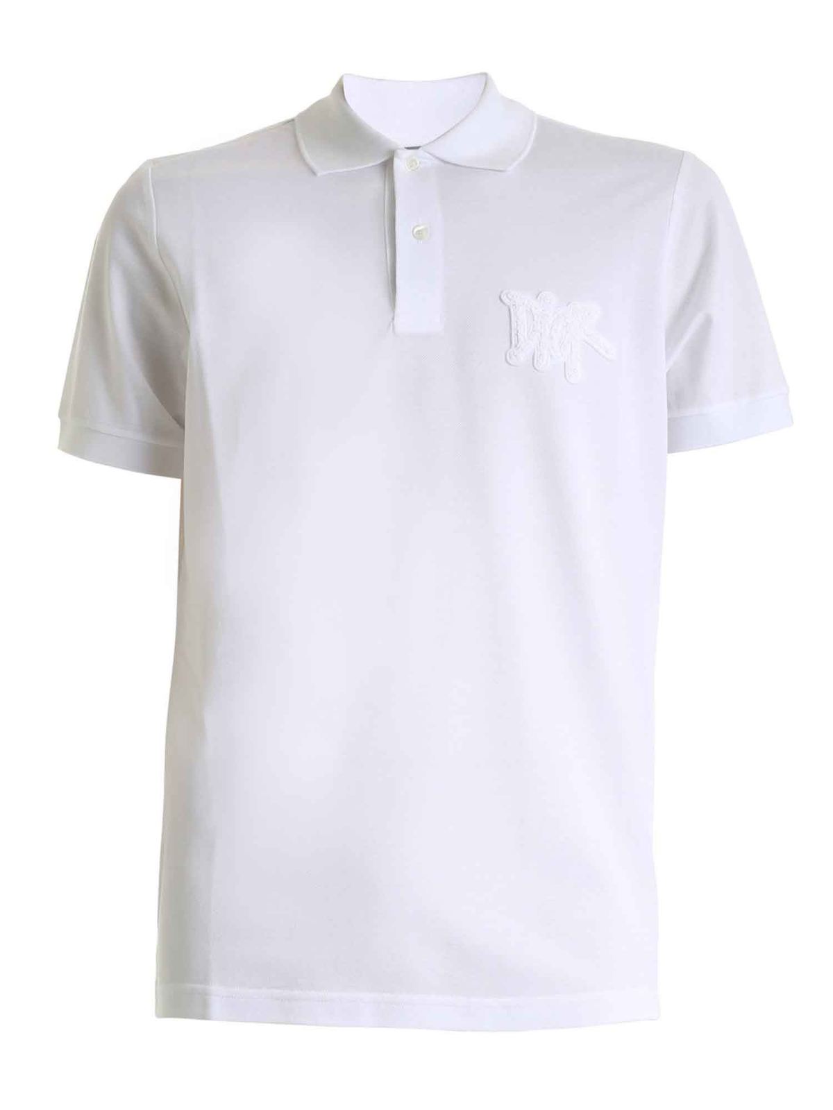 Dior - Dior and Shawn polo shirt in white - polo shirts - 033J800A0448080