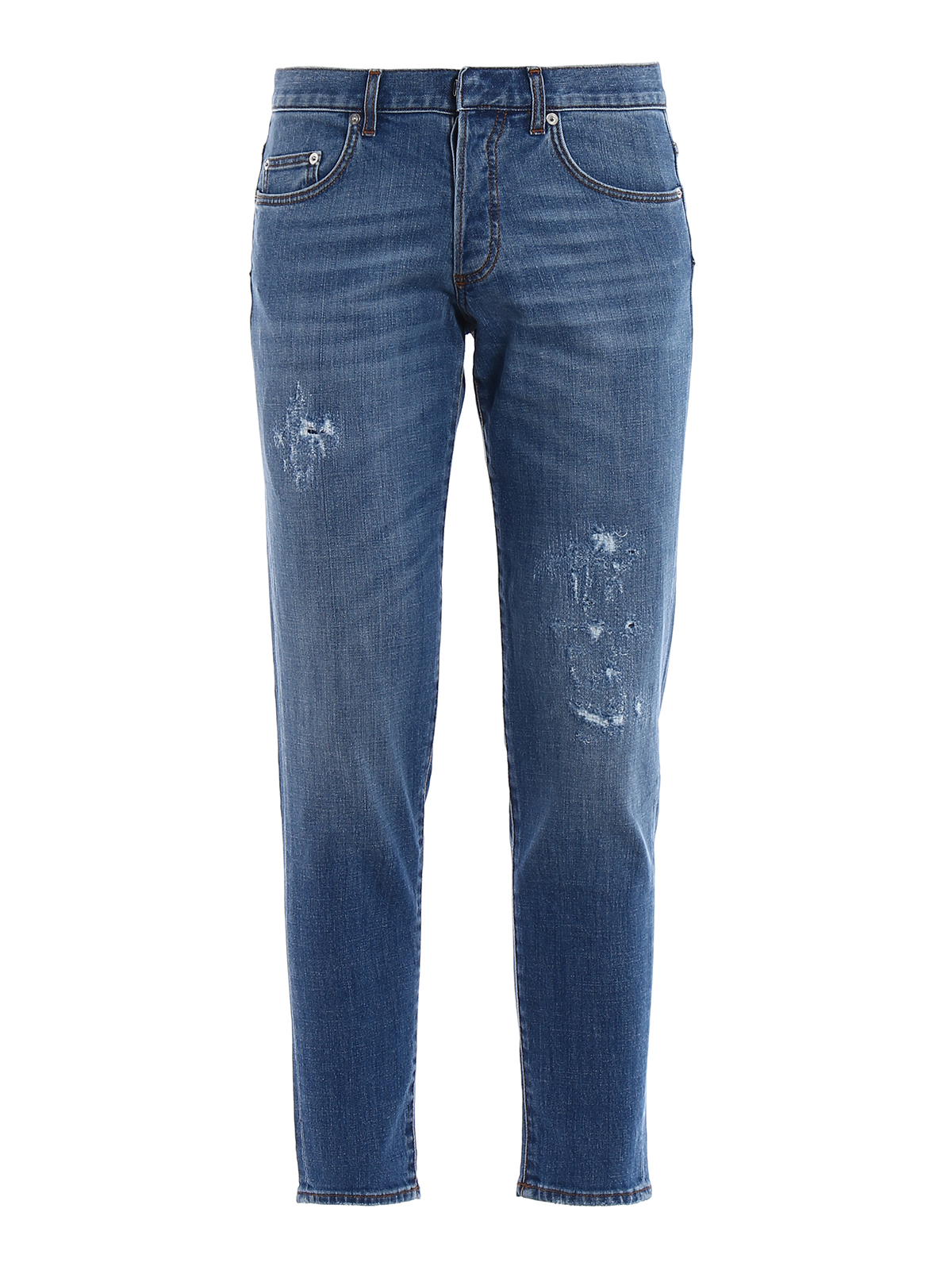 Straight leg jeans Dior - Fake scraping slim crop jeans - 863DS06T091X503520
