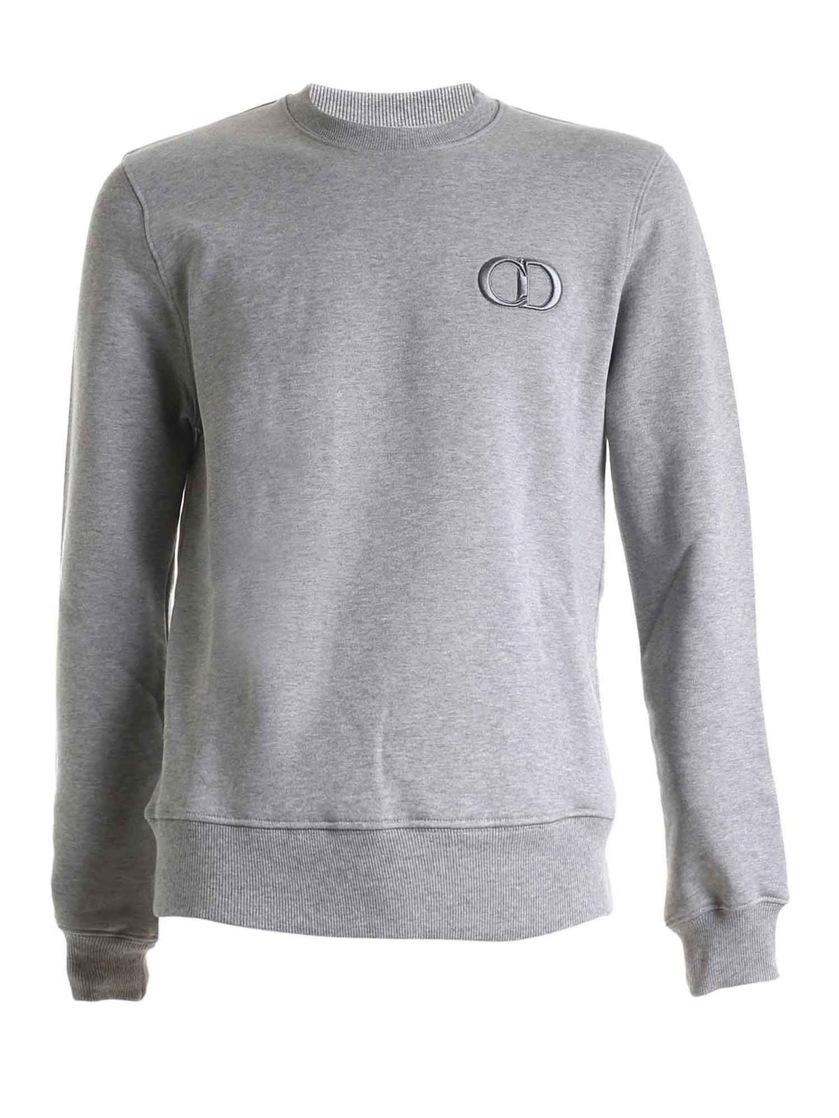 Dior Cd Icon Sweatshirt In Melange Gray In Grey | ModeSens
