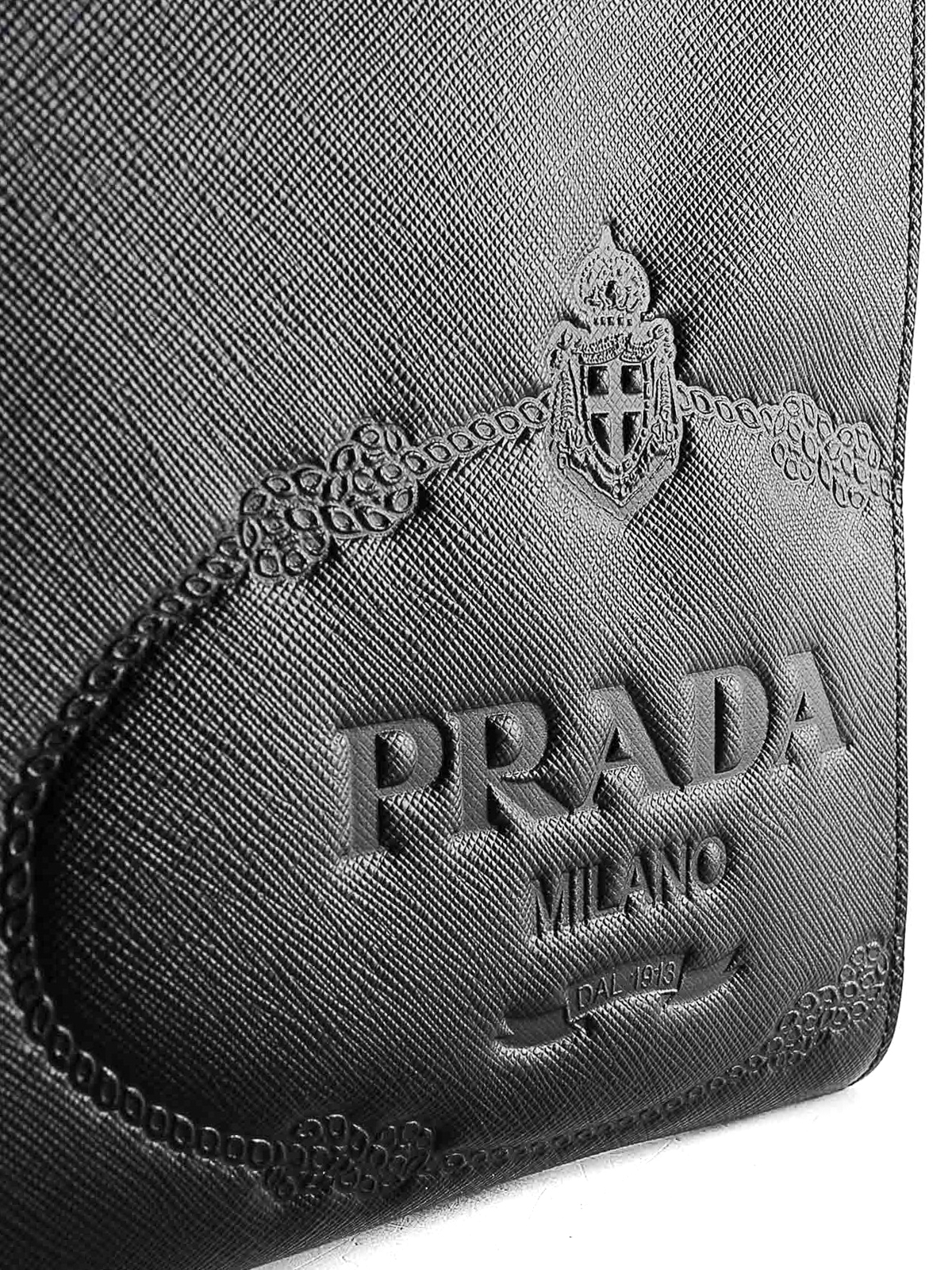 Prada - Document case with embossed 