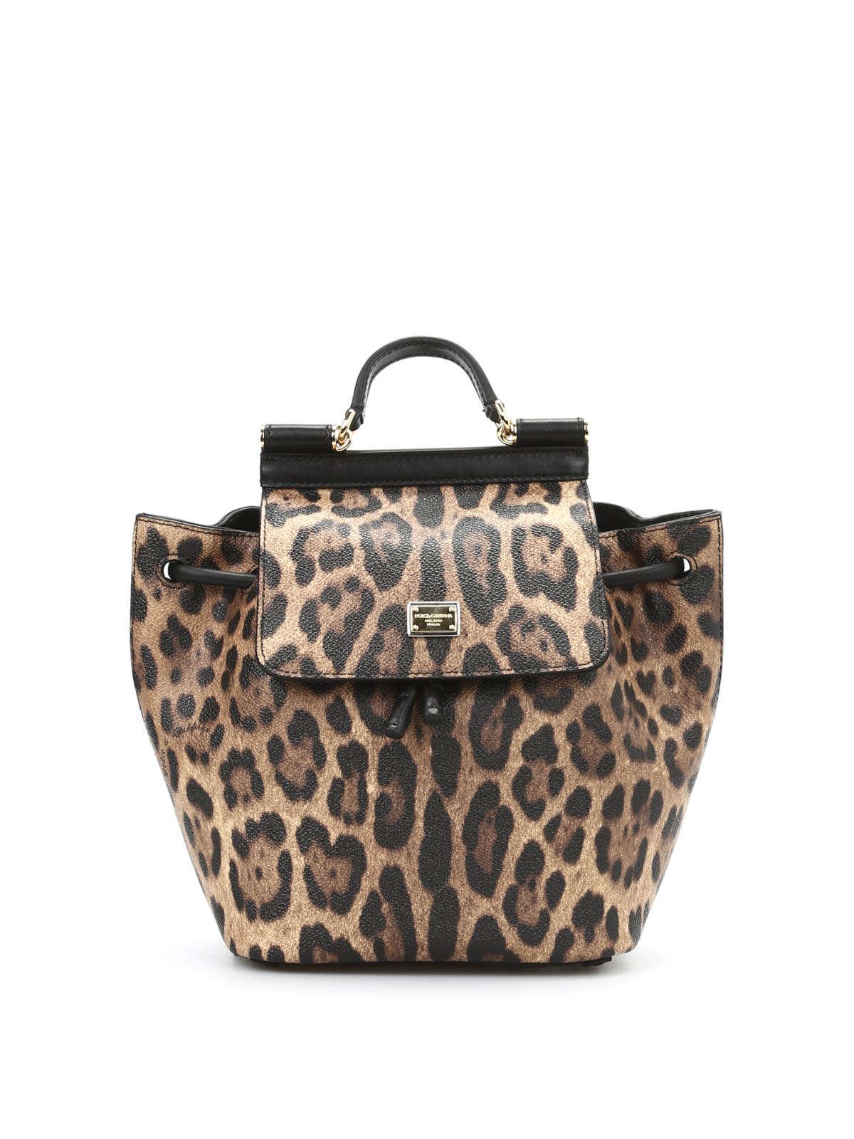 small leopard print backpack