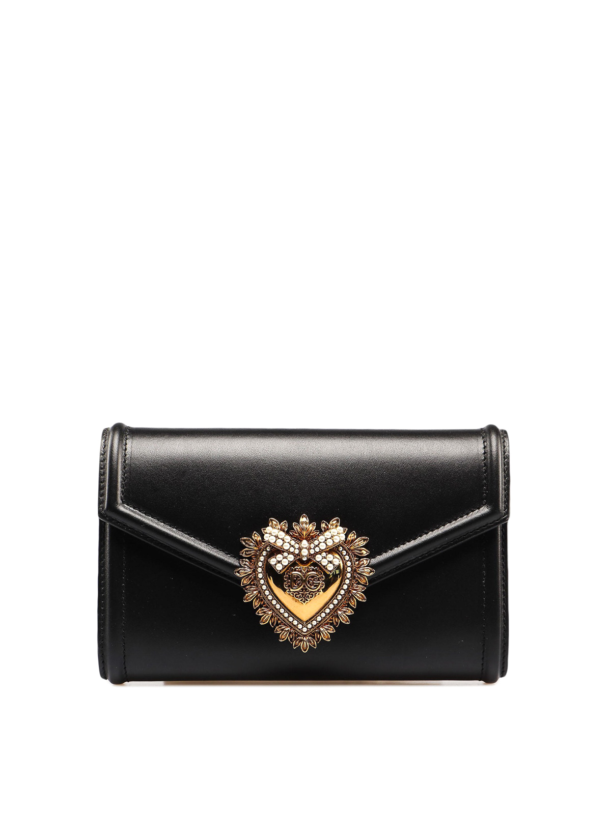Belt bags Dolce & Gabbana - Devotion black smooth leather belt bag -  BB6706AV89380999