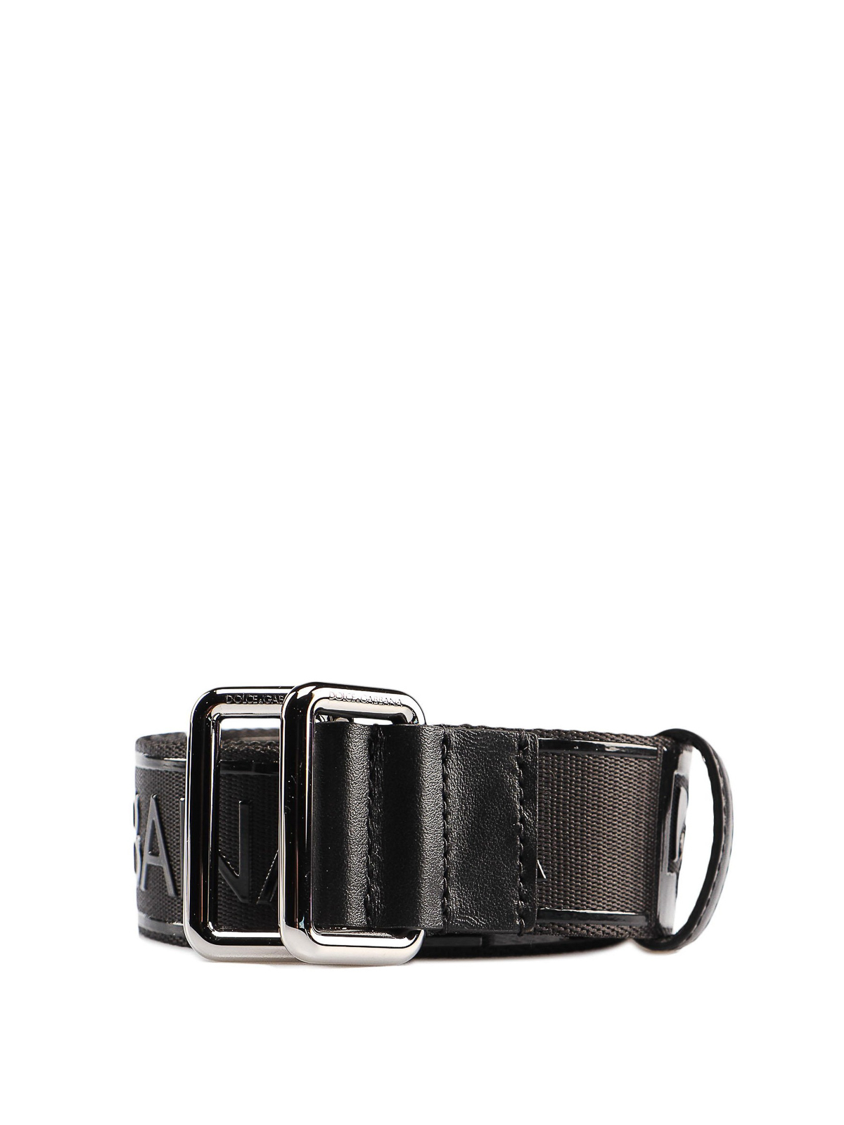Belts Dolce & Gabbana - Black logo fabric belt - BC4267AA6578B956