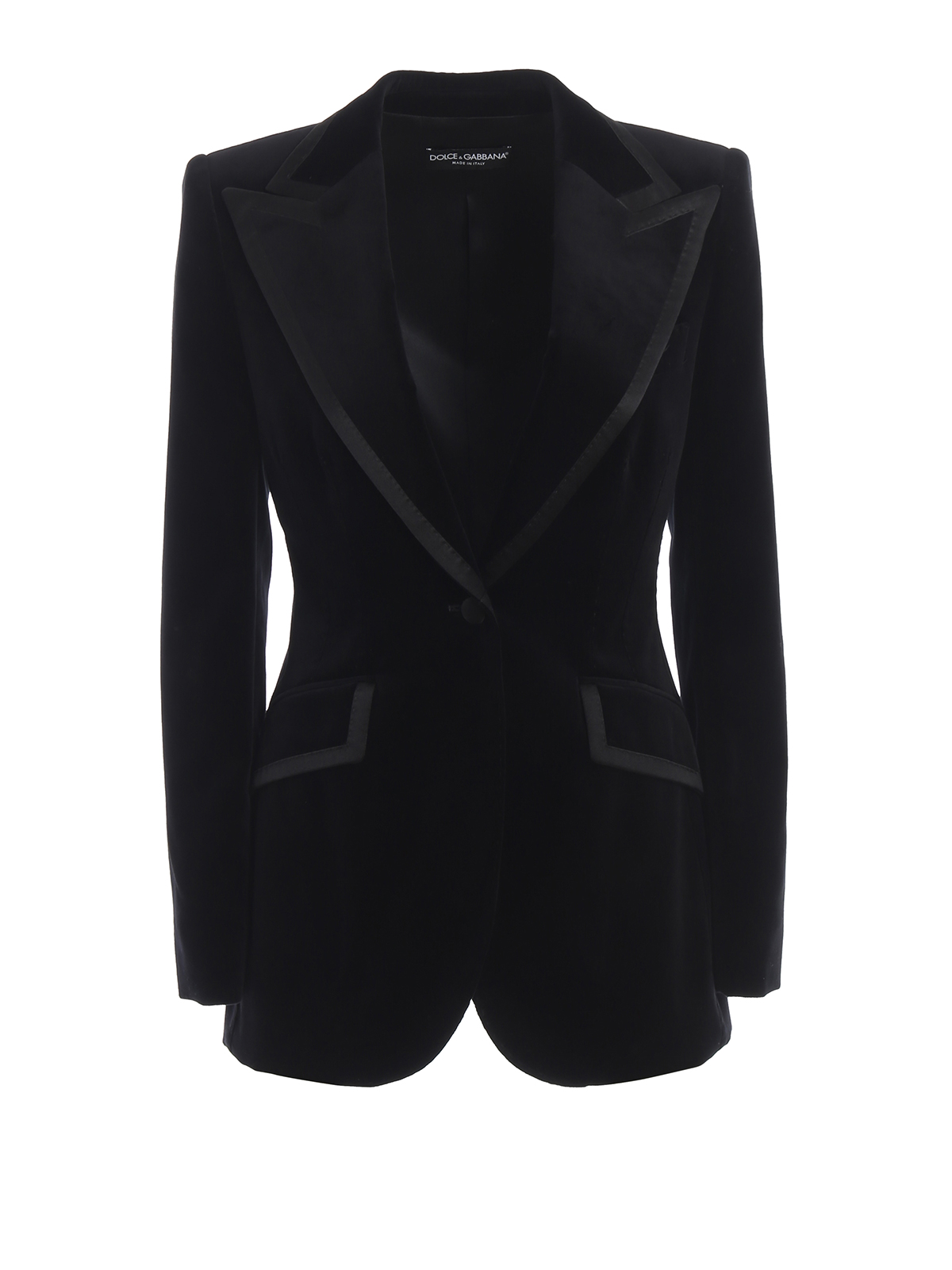Giacche blazer Dolce \u0026 Gabbana - Blazer in velluto di cotone nero -  F297QTFUVJZN0000