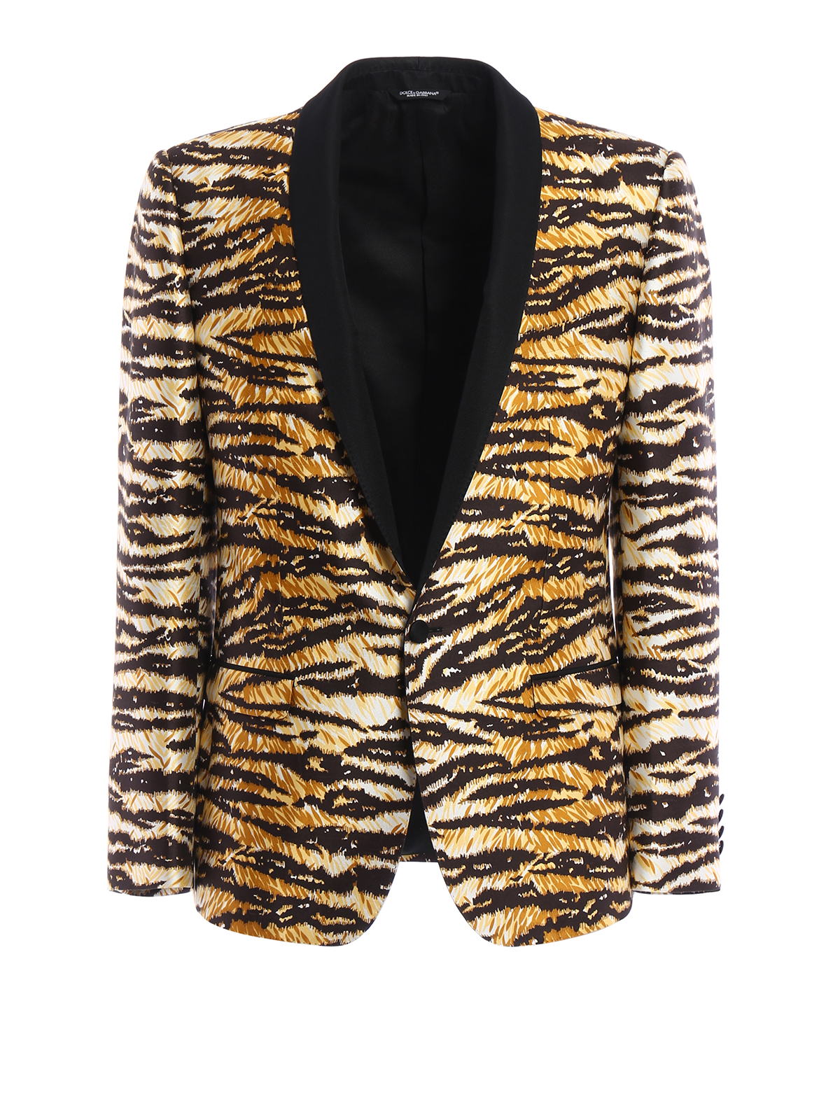 Blazers Dolce & Gabbana - Tigerskin print silk blend blazer ...