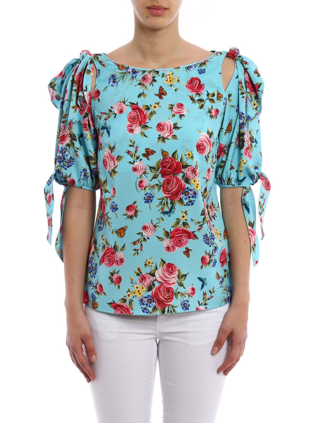 Rose print blouse