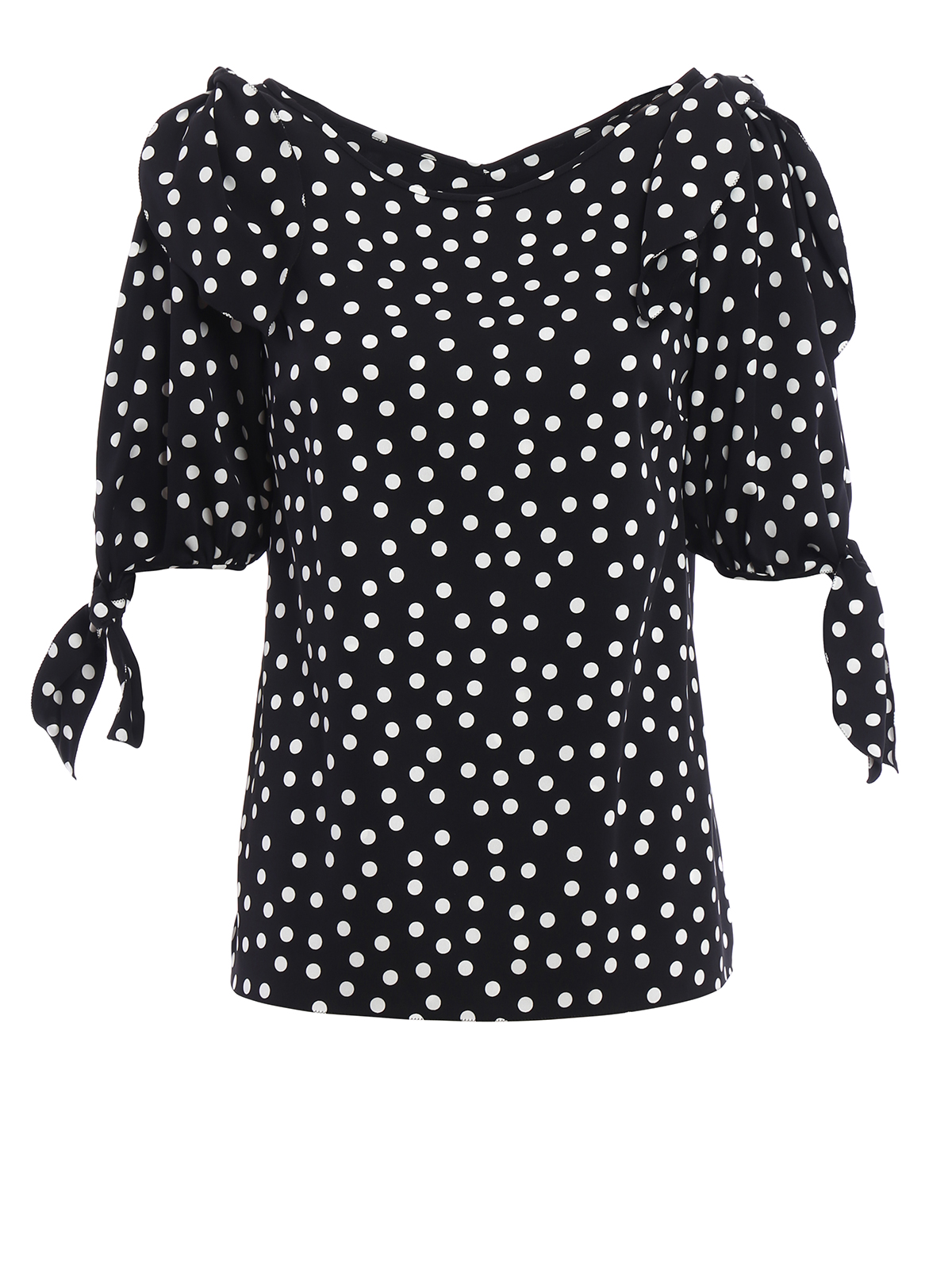 Blouses Dolce & Gabbana - Polka dot print silk blouse - F7ZM0TFSASAHNBDW