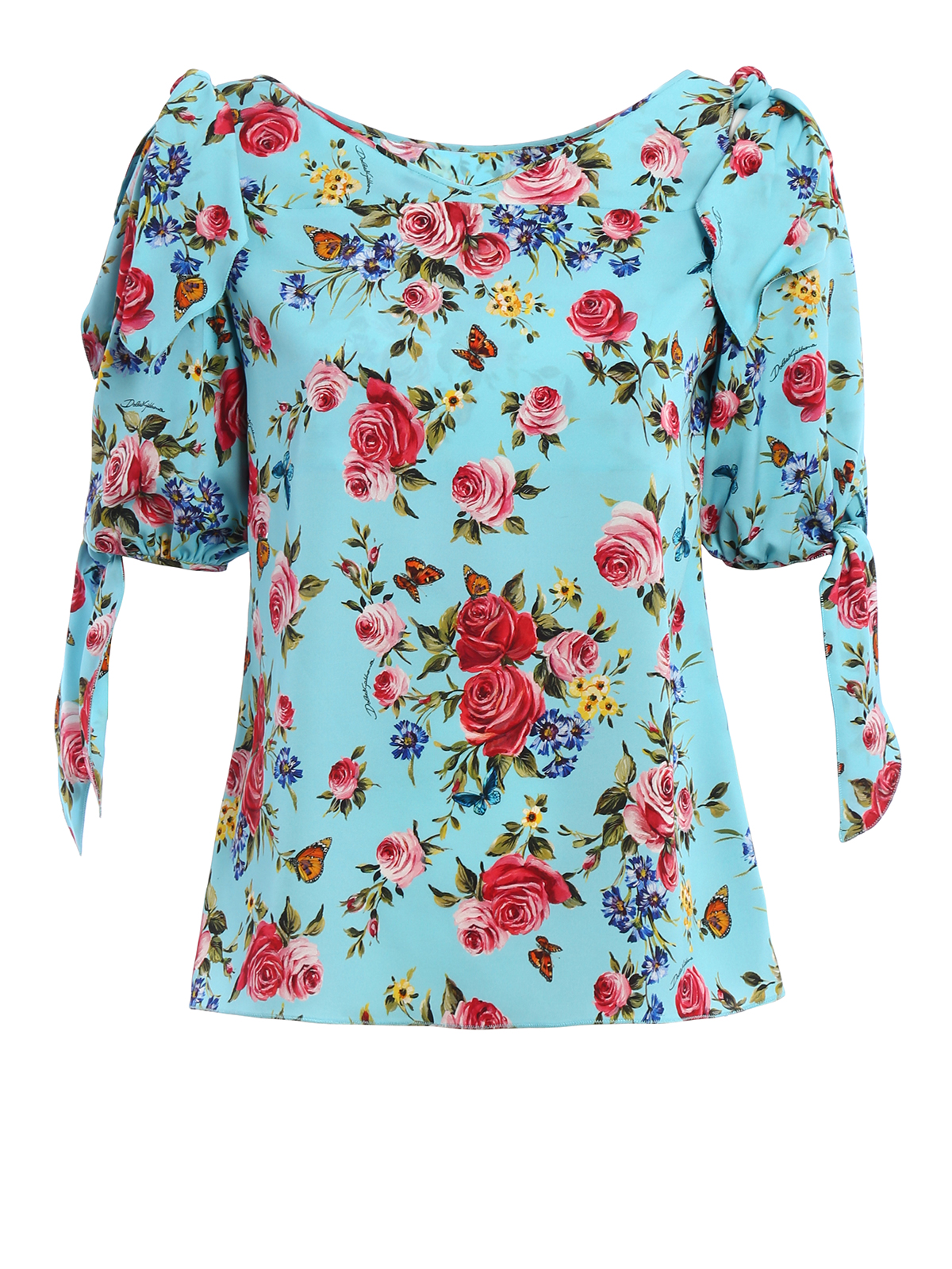 Blouses Dolce & Gabbana - Rose print silk blouse - F7ZM0TFSASRHCA53