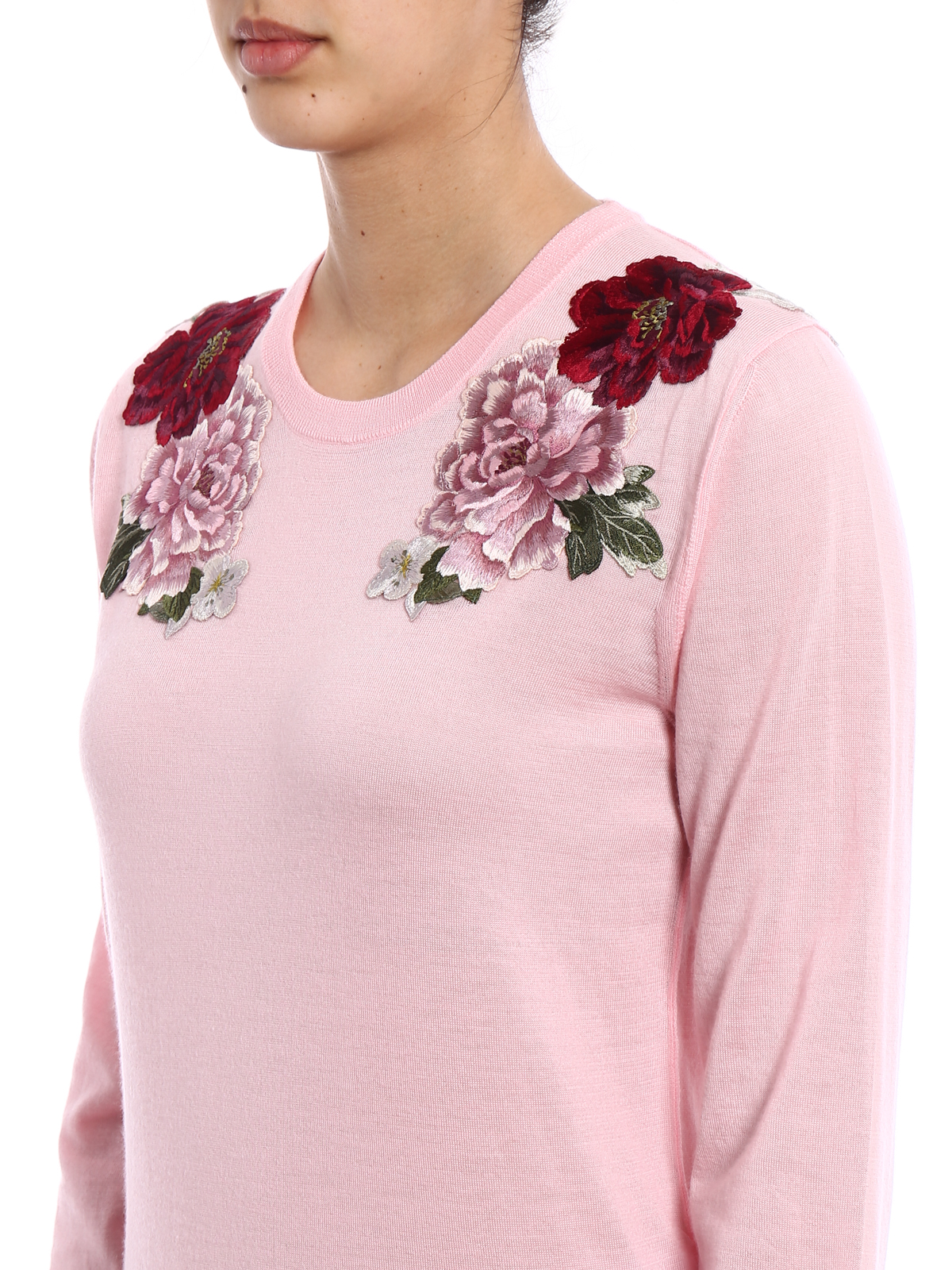 Crew necks Dolce & Gabbana - Cashmere embroidered sweater - FX020ZJAWC5F0043