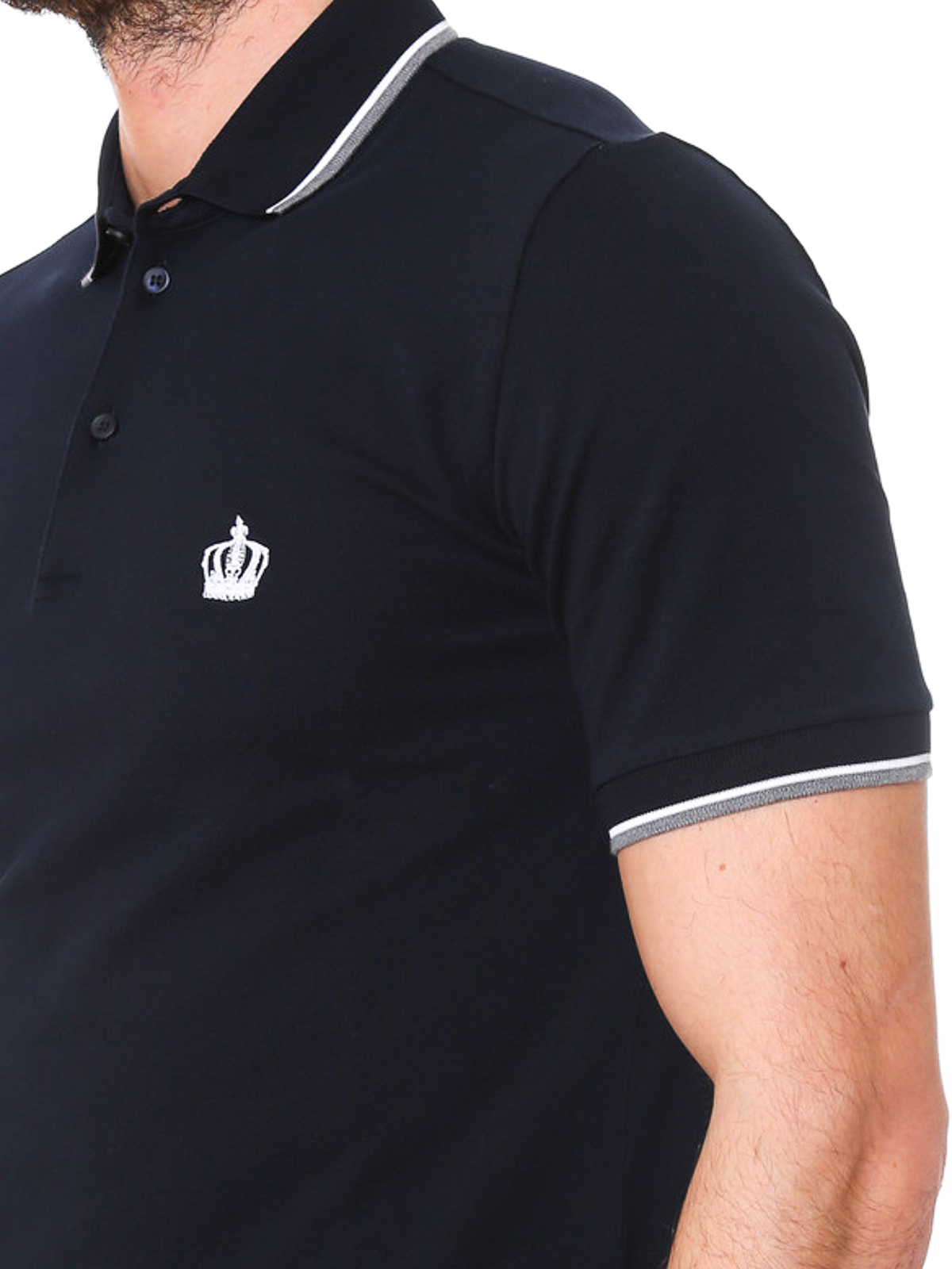 Crown embroidered polo shirt 