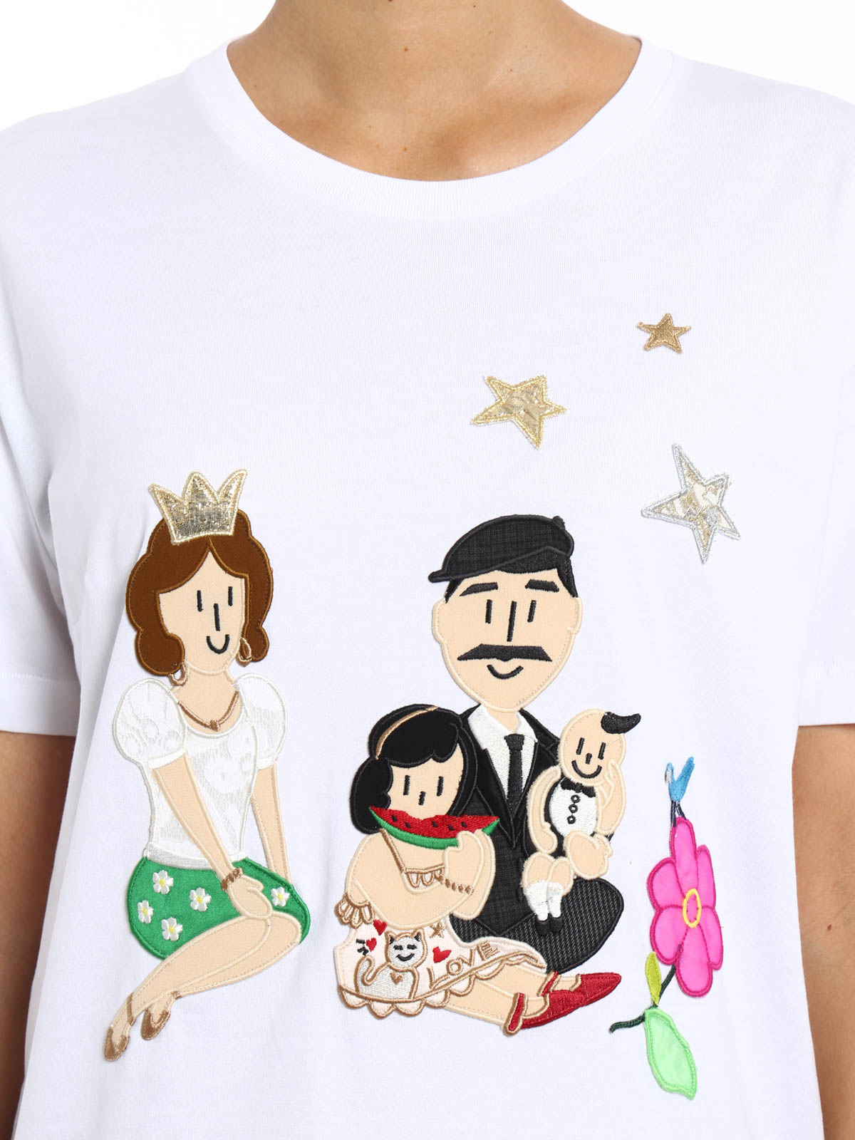 T-shirts Dolce & Gabbana - DG Family patch T-shirt - F8H31ZG7ILXW0800