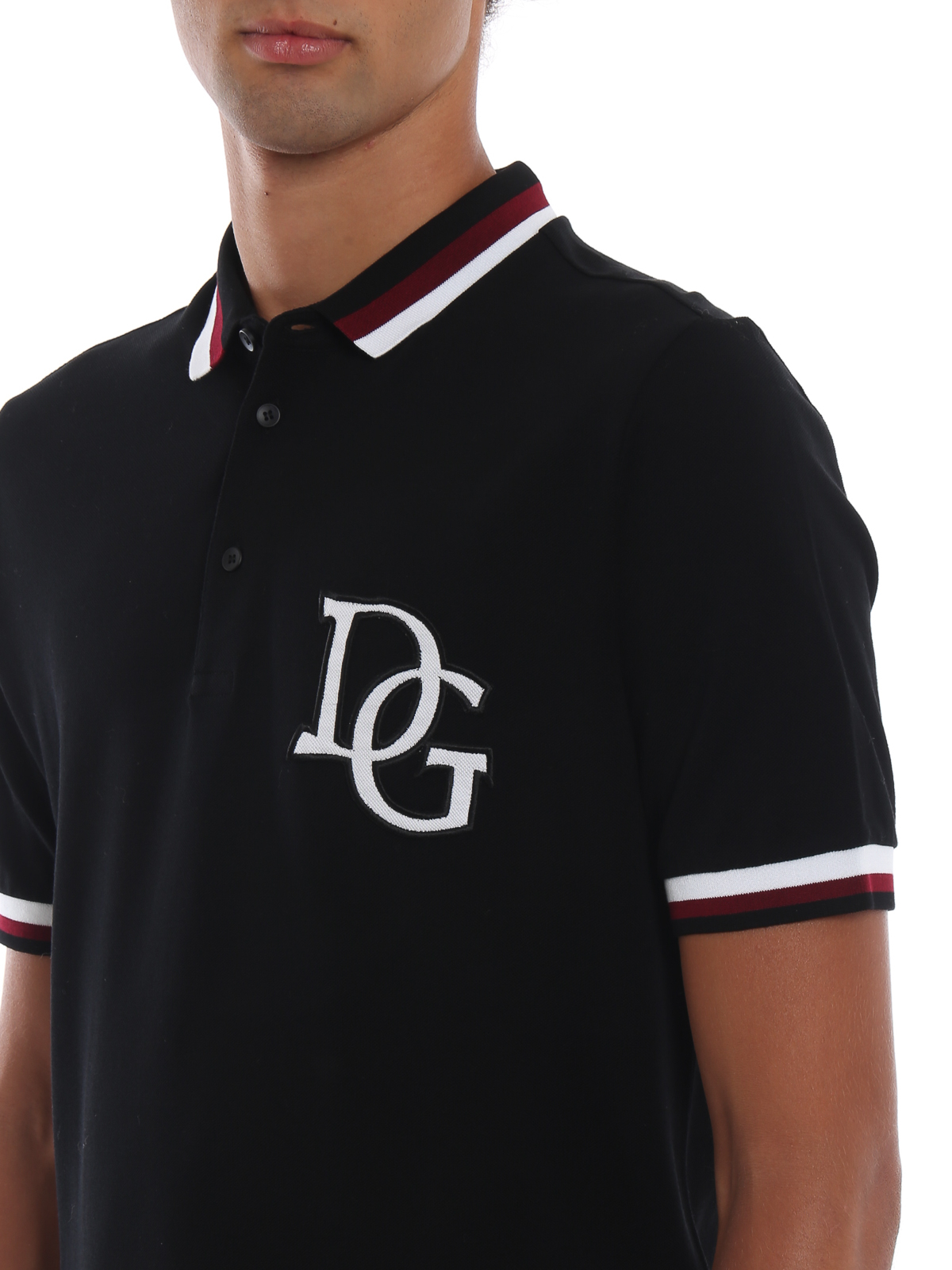 Polo shirts Dolce & Gabbana - #DG Millennials black cotton pique polo shirt  - G8JF1ZG7QAPN0000