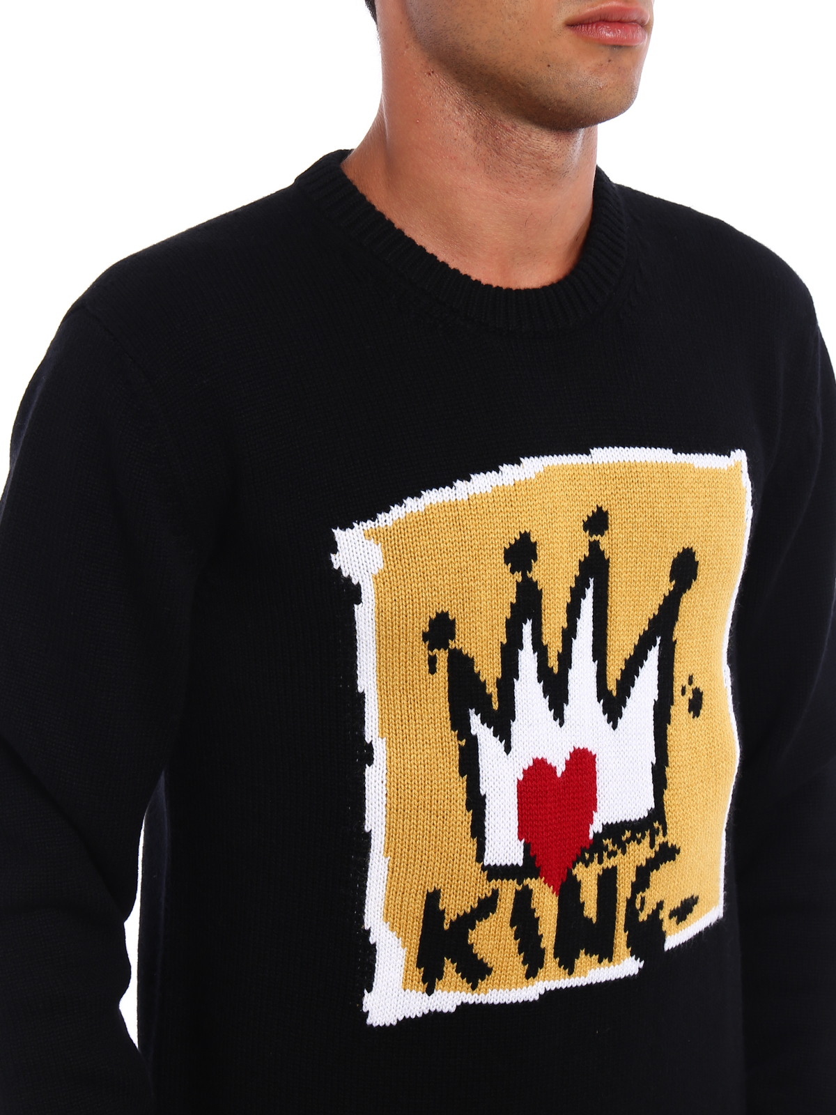 King intarsia cashmere sweater 