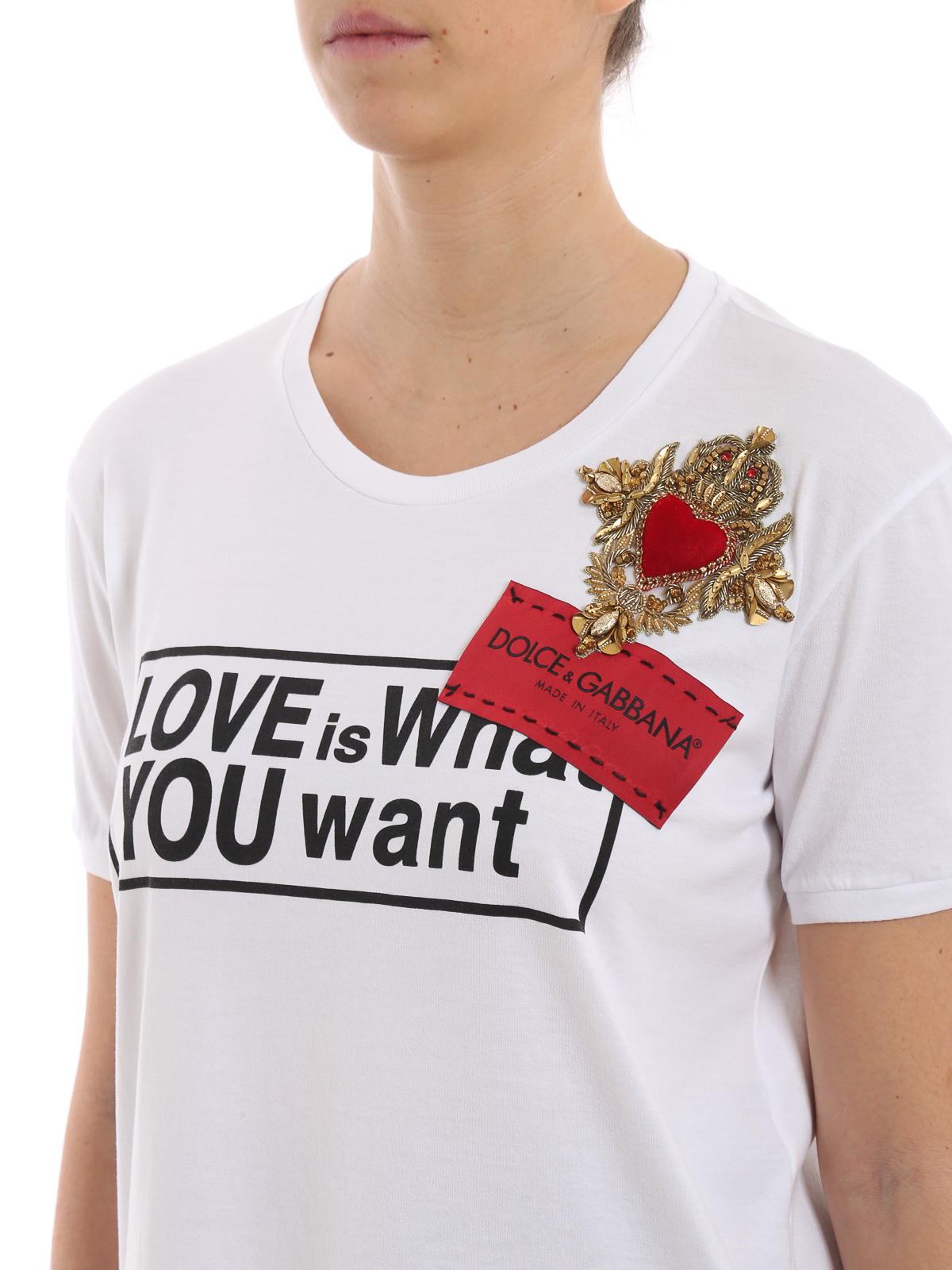 T-shirts Dolce & Gabbana What You Want cotton T-shirt F8K74ZG7RDHW0800
