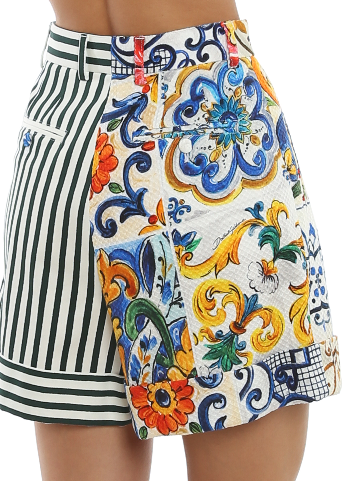 Trousers Shorts Dolce & Gabbana - Patchwork patterned shorts -  FTB1GTGDX67S9000