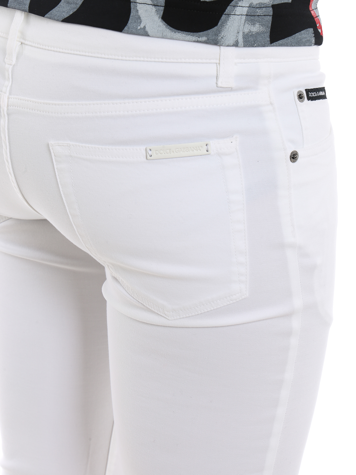 white tight jeans