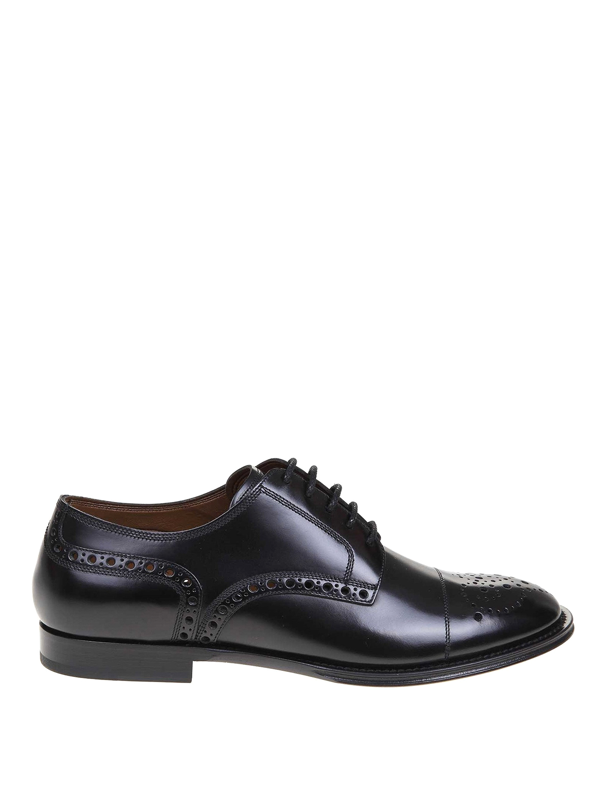 Classic shoes Dolce & Gabbana - Leather Derby brogue shoes ...