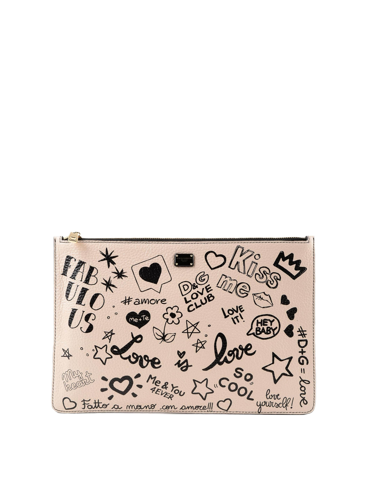 Dolce & Gabbana - Murales print leather zip pouch - clutches ...