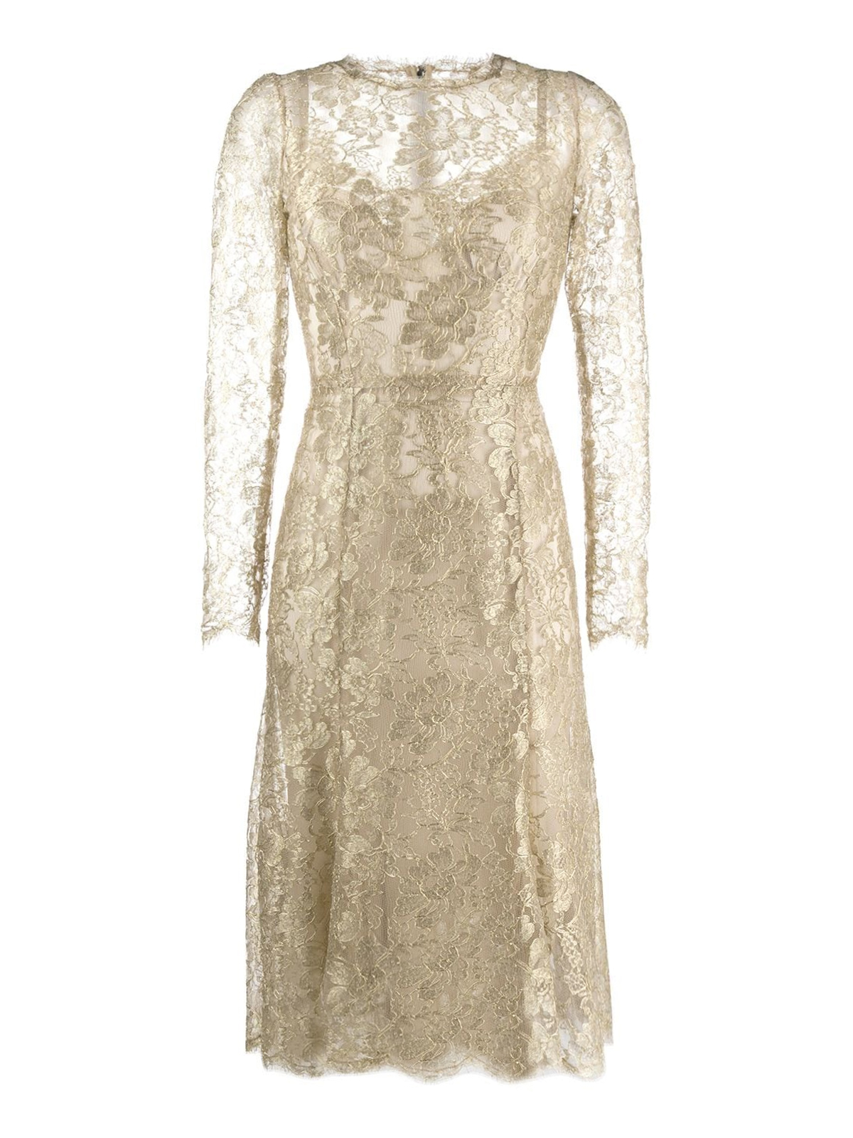 lekkage Klassiek Zaailing Cocktail dresses Dolce & Gabbana - Chantilly lace laminated dress -  F6H1HTHLM02S0997