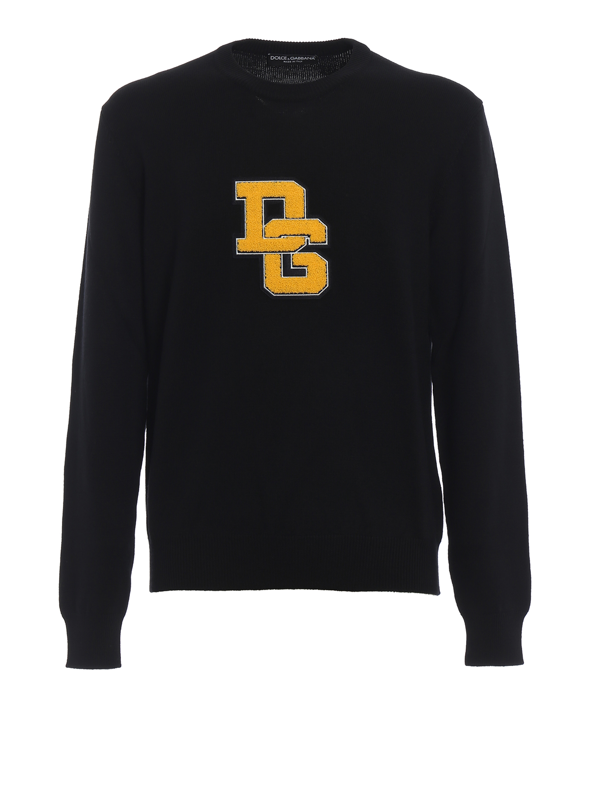 Wool sweater with terrycloth DG patch 