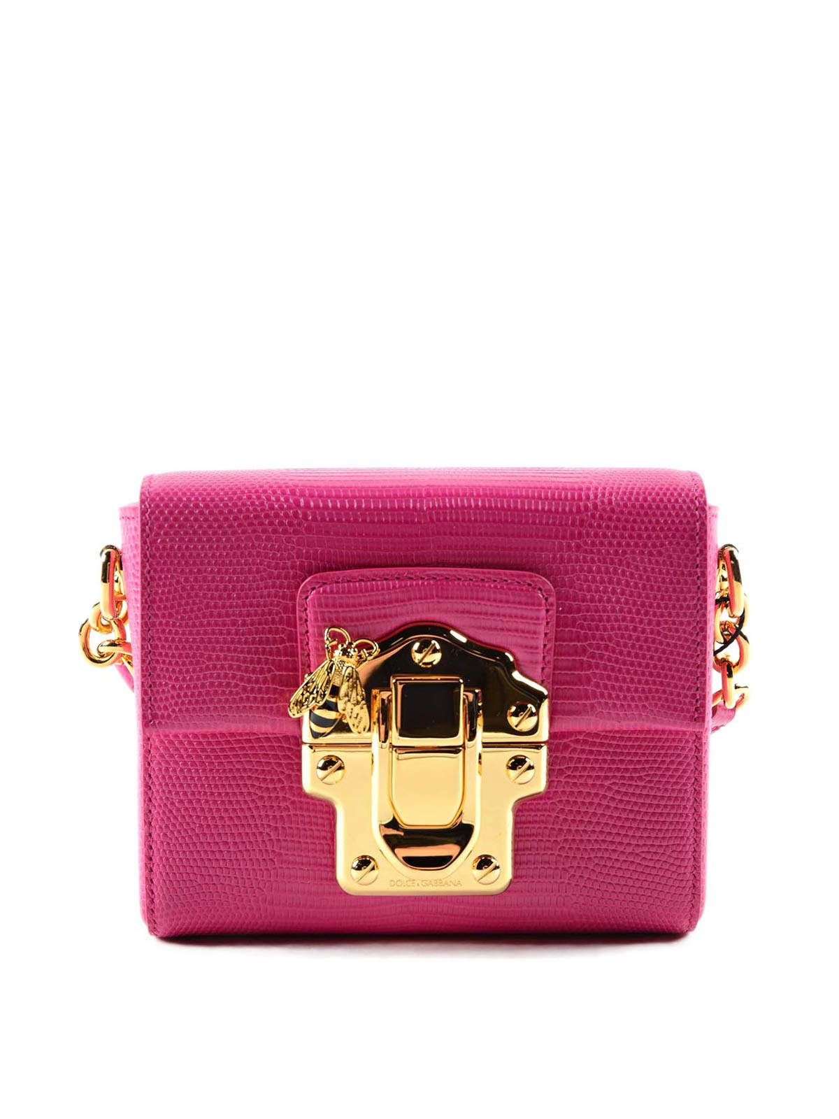 Dolce & Gabbana - Lucia iguana effect leather satchel - cross body bags ...