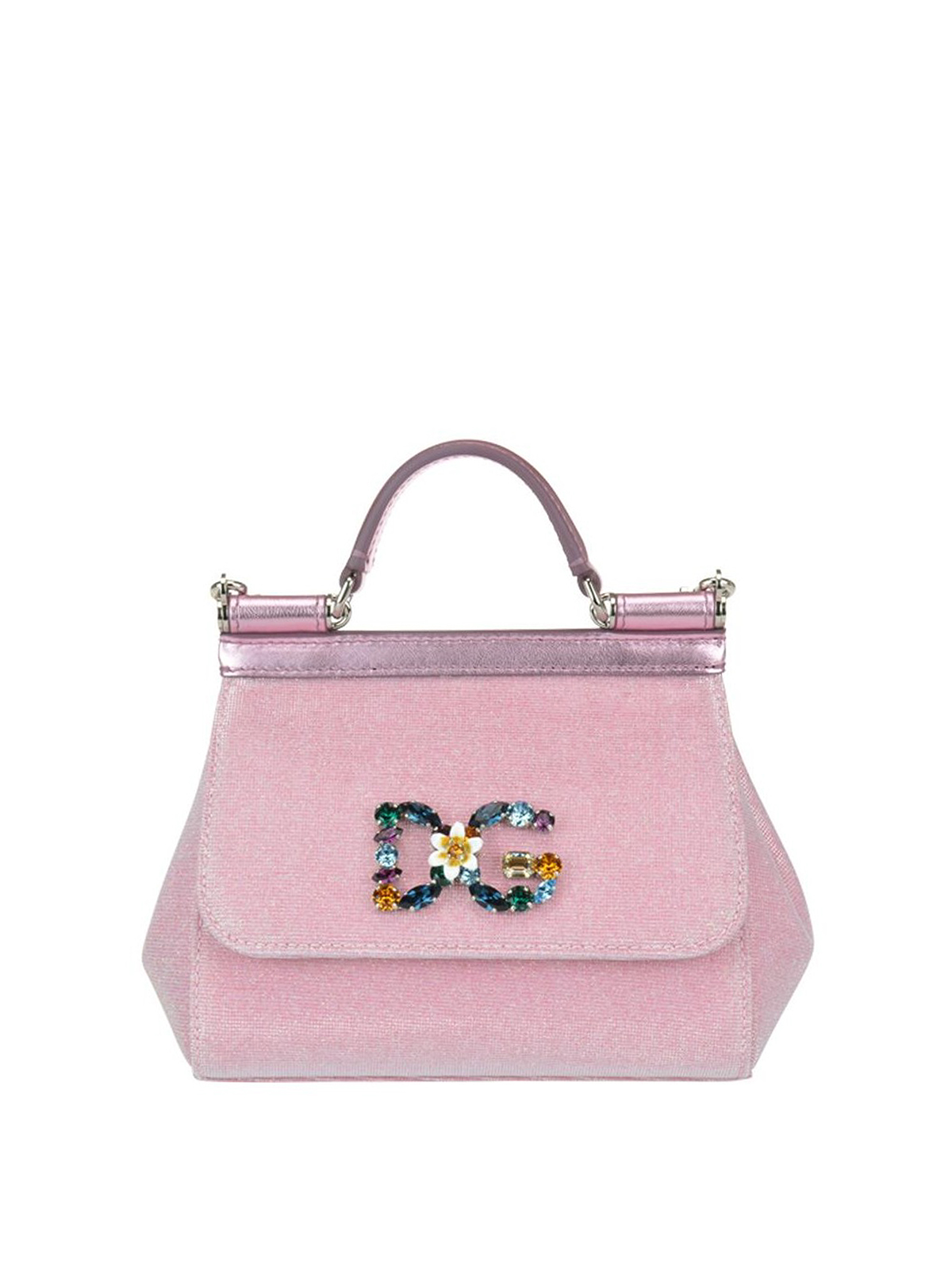 Dolce & Gabbana - Sicily Mini lurex fabric jewel bag - cross body bags ...