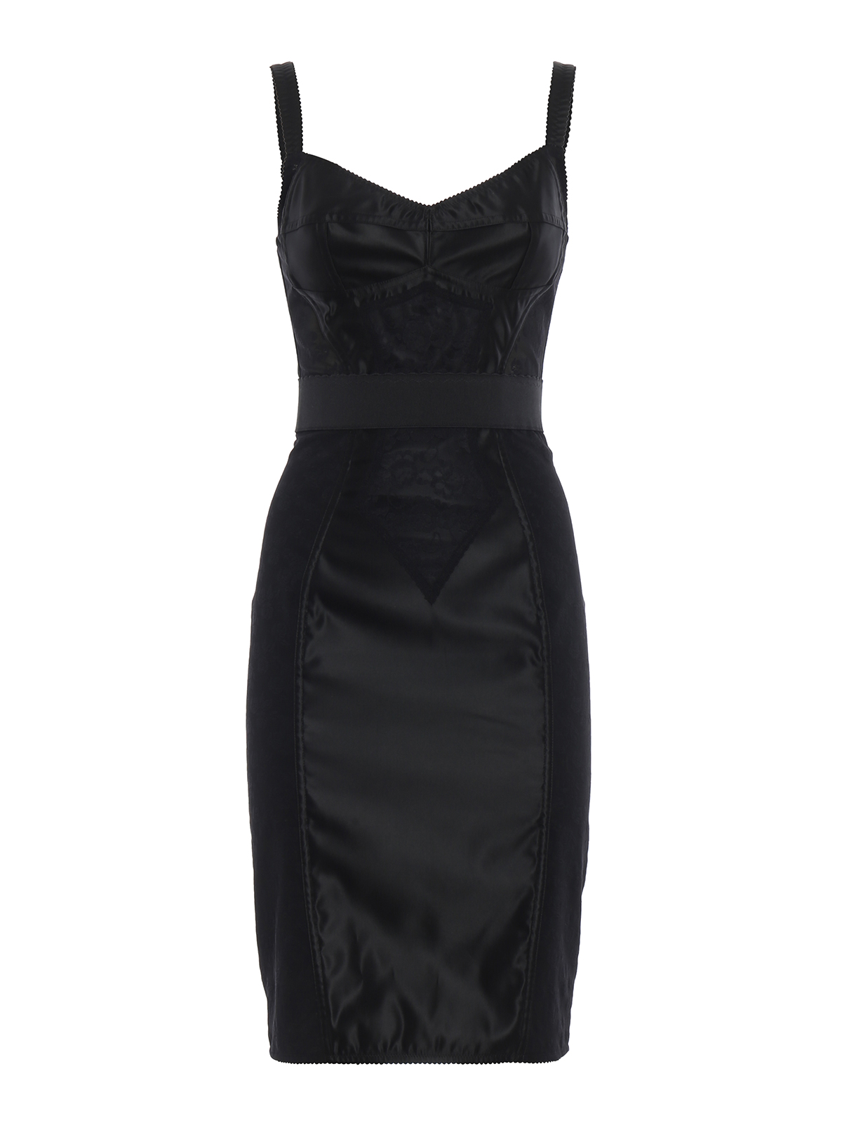Evening dresses Dolce & Gabbana - Satin and lace fitted corset dress -  F6RA2TG9921N0000