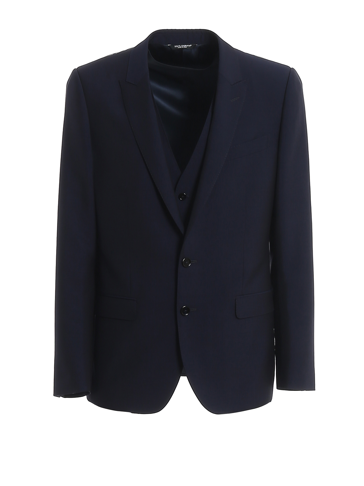 DOLCE & GABBANA WOOL AND MOHAIR THREE-PIECE SUIT
